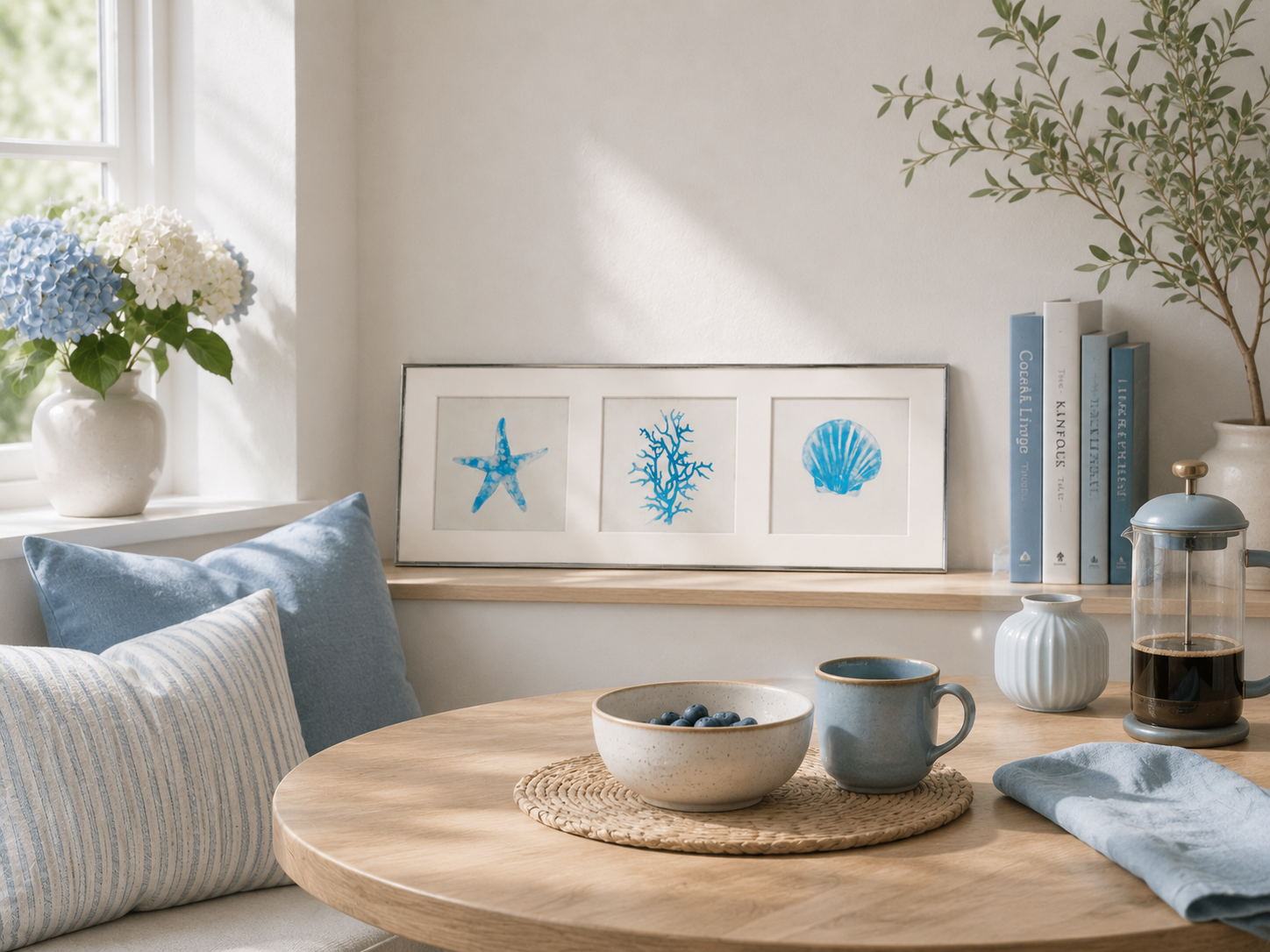 Like New Coastal Beach Wall Art in Silver Frame - photo 3