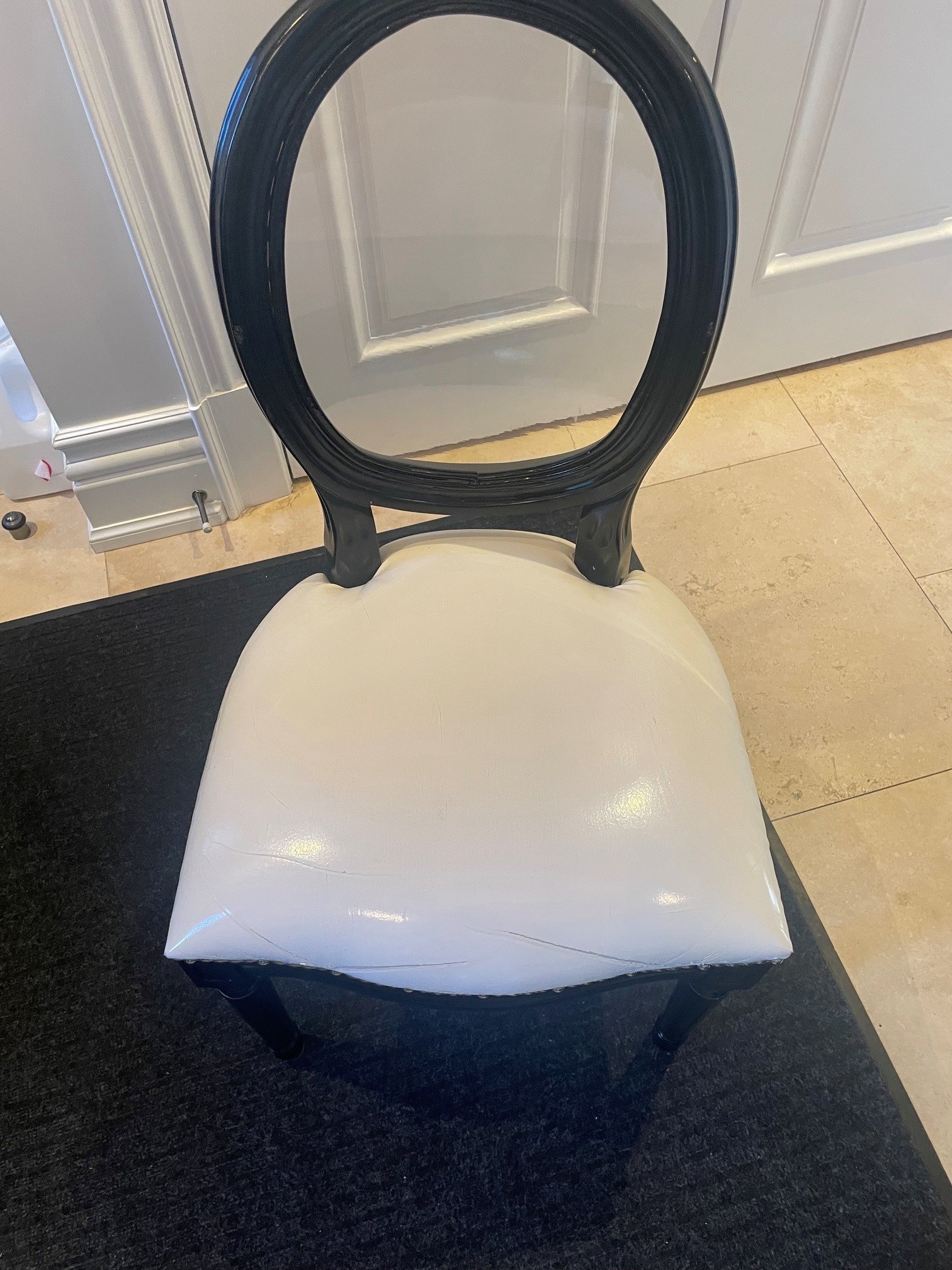 Set of 6 Black and White Dining Chairs - photo 3