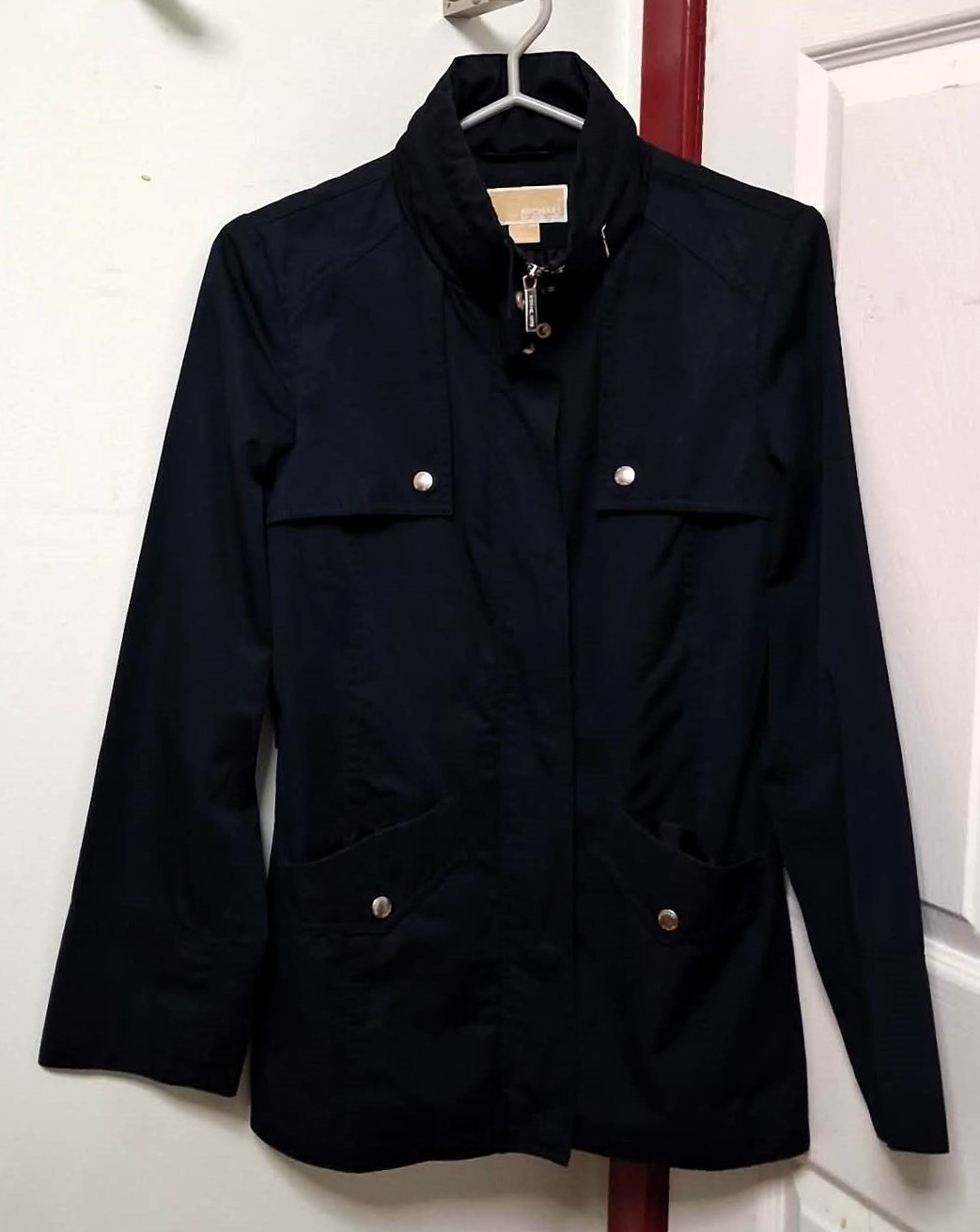 Michael Kors Black Hooded Utility Anorak Jacket Coat Excellent