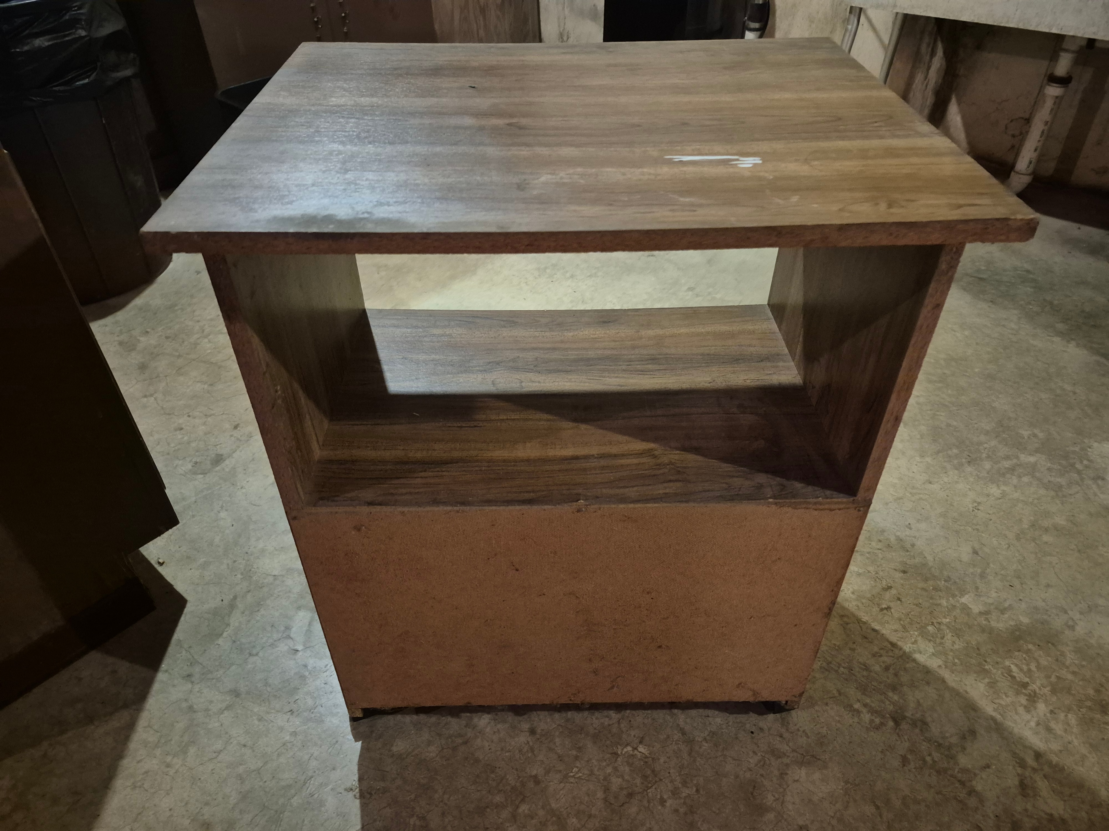 Wood Grain Side Table with Storage - photo 2