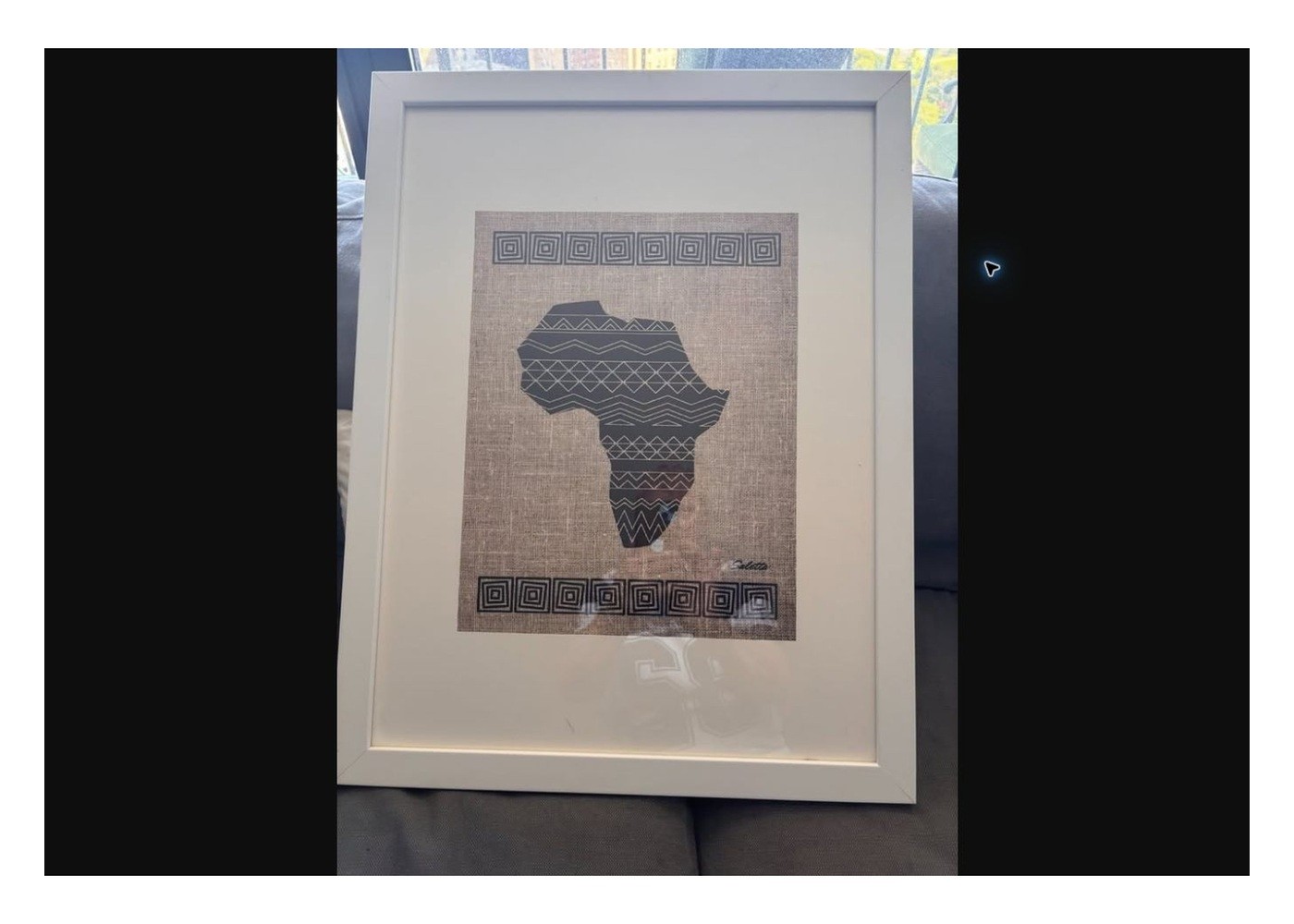 Framed African Textile-Style Wall Art
