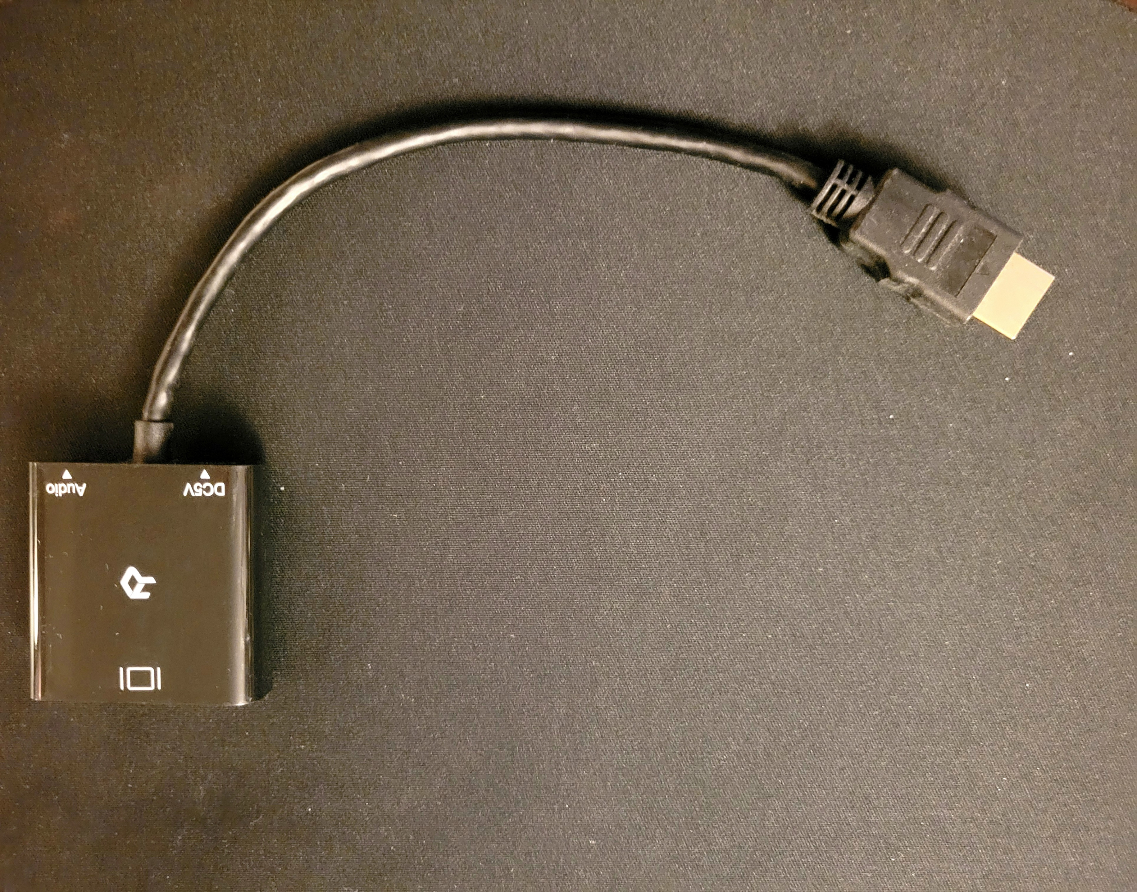 Active HDMI to VGA Adapter Converter with Audio & Power Ports