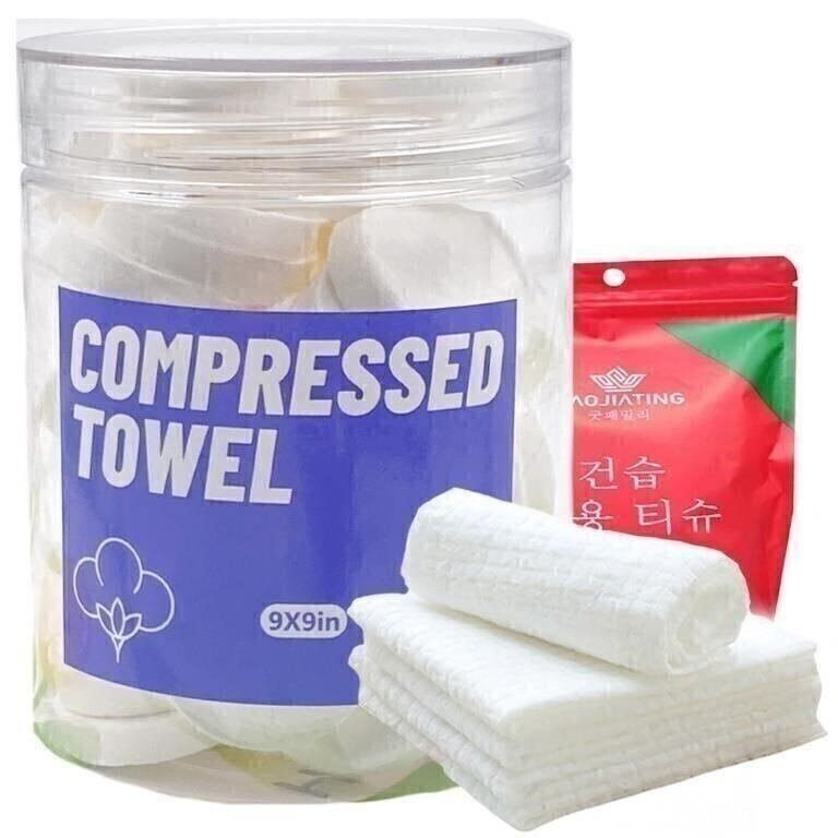 NEW 200pcs Compressed Towels, Disposable Towel for Travel 8"x9" - photo 4