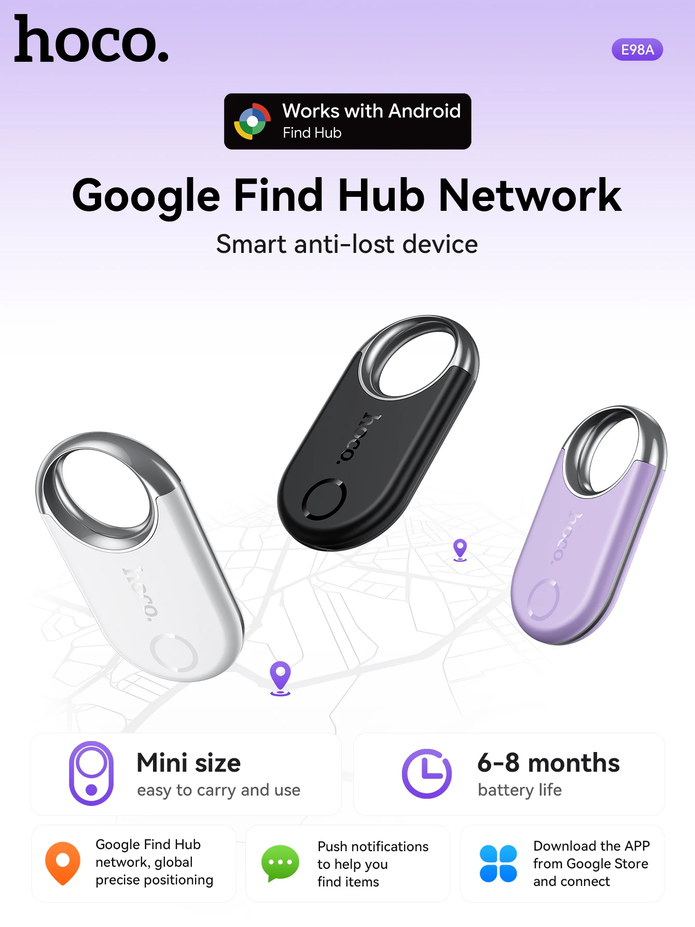 HOCO E98A Android Smart Tracker Compatible with Google Find - photo 2