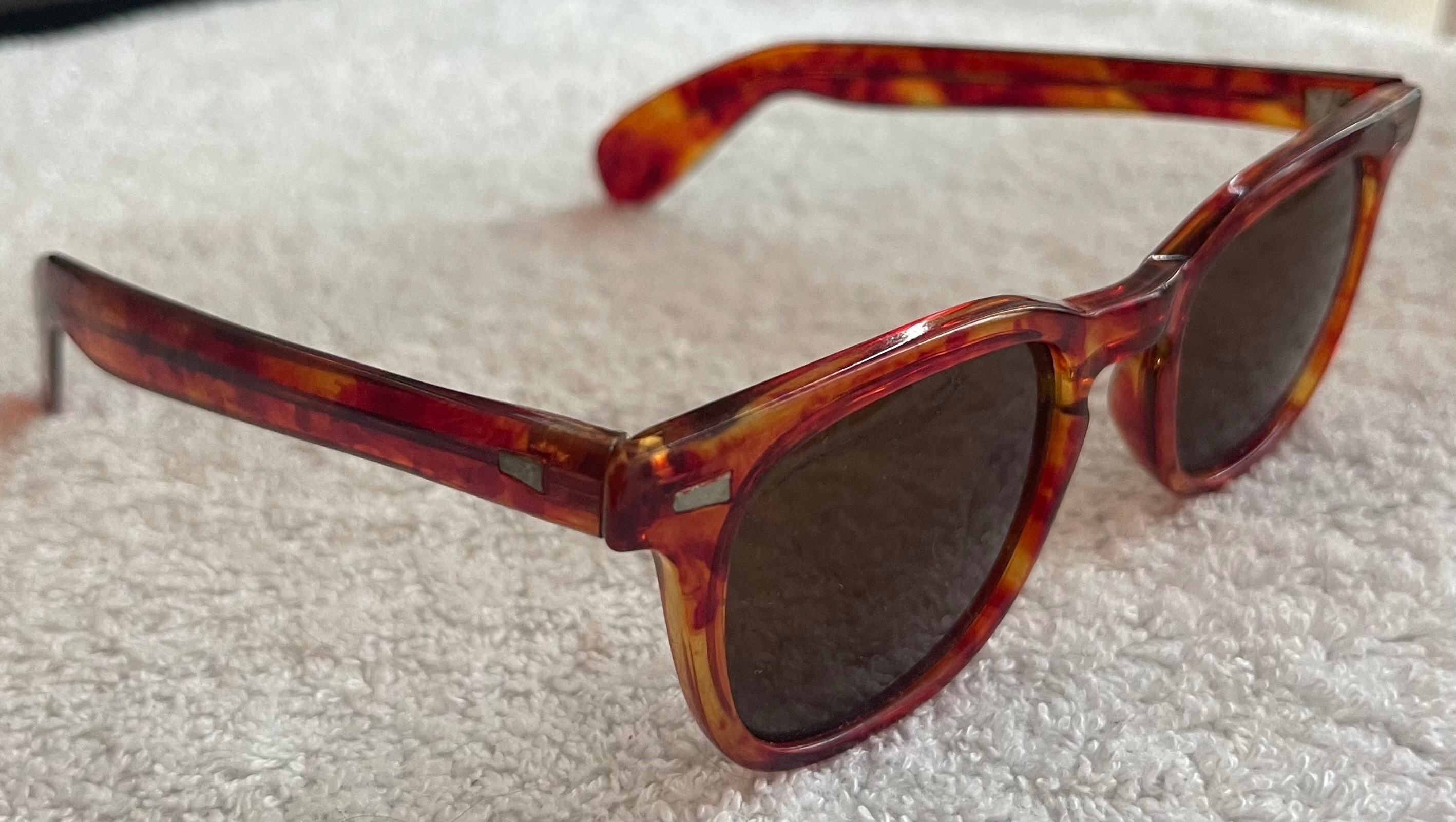 Vintage 90s Club Monaco Red Amber Tortoise Sunglasses Frame - photo 2