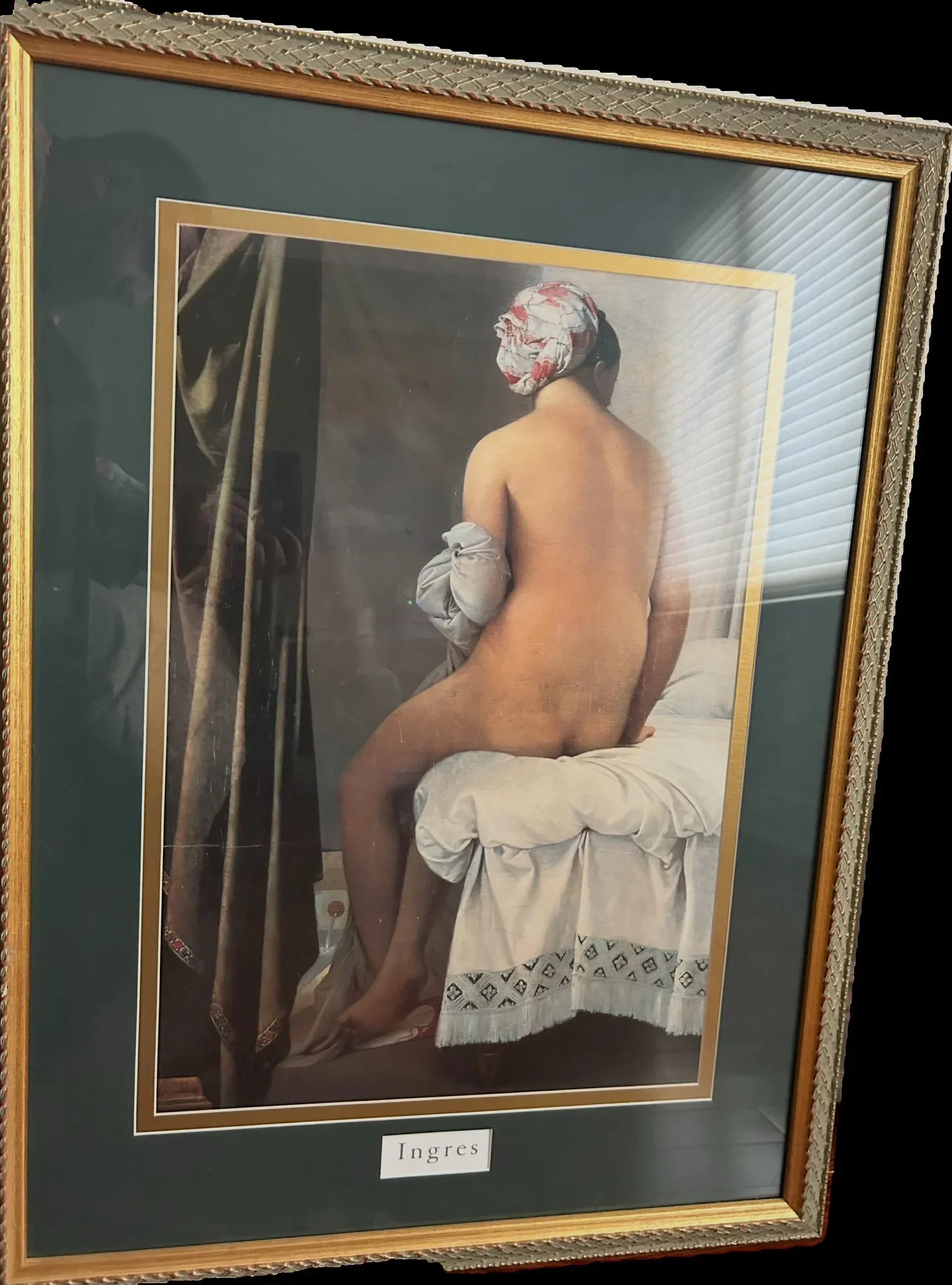 Framed Ingres 'The Valpinçon Bather' Art Print