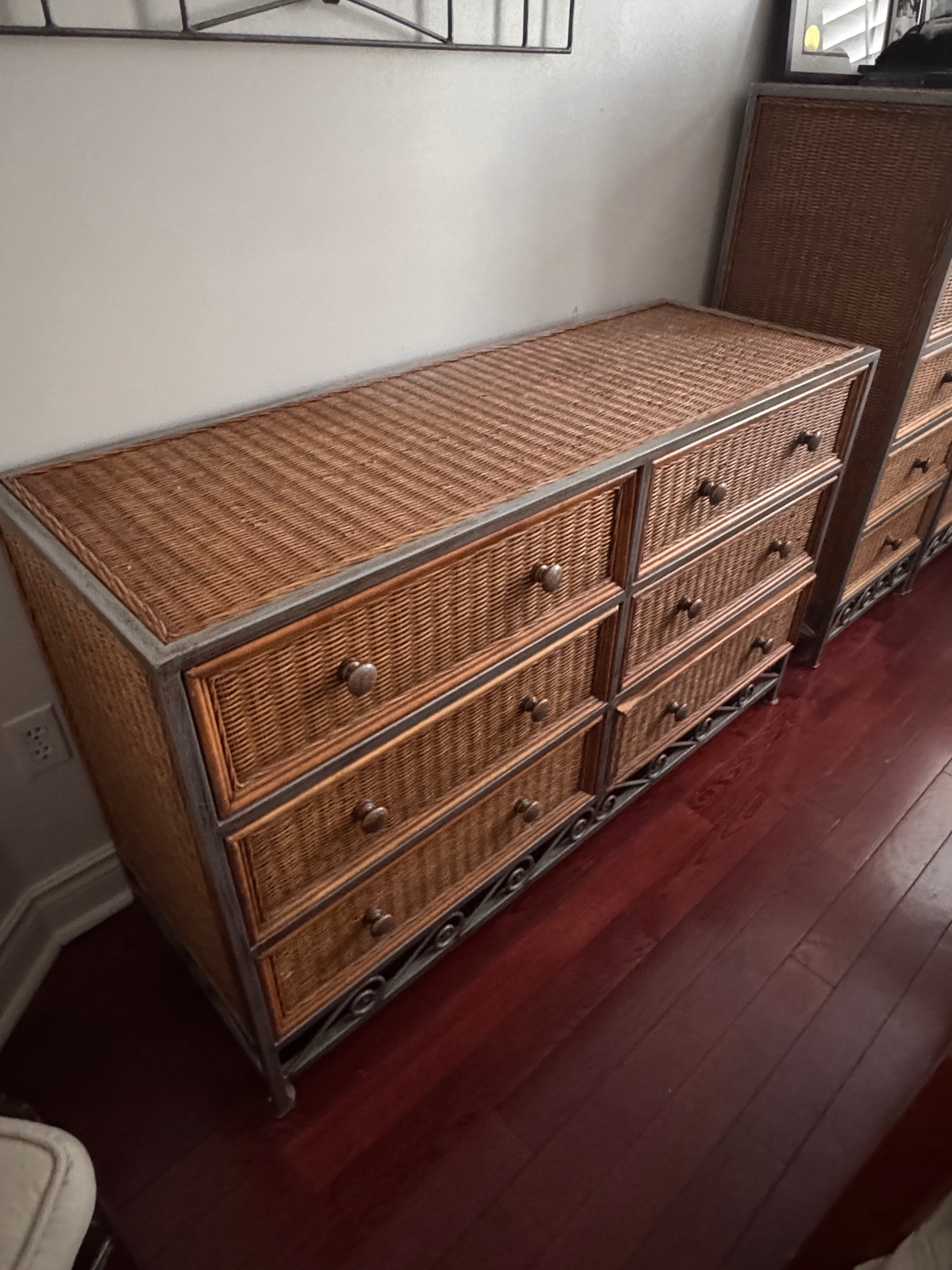 Rattan 6 Drawer Dresser