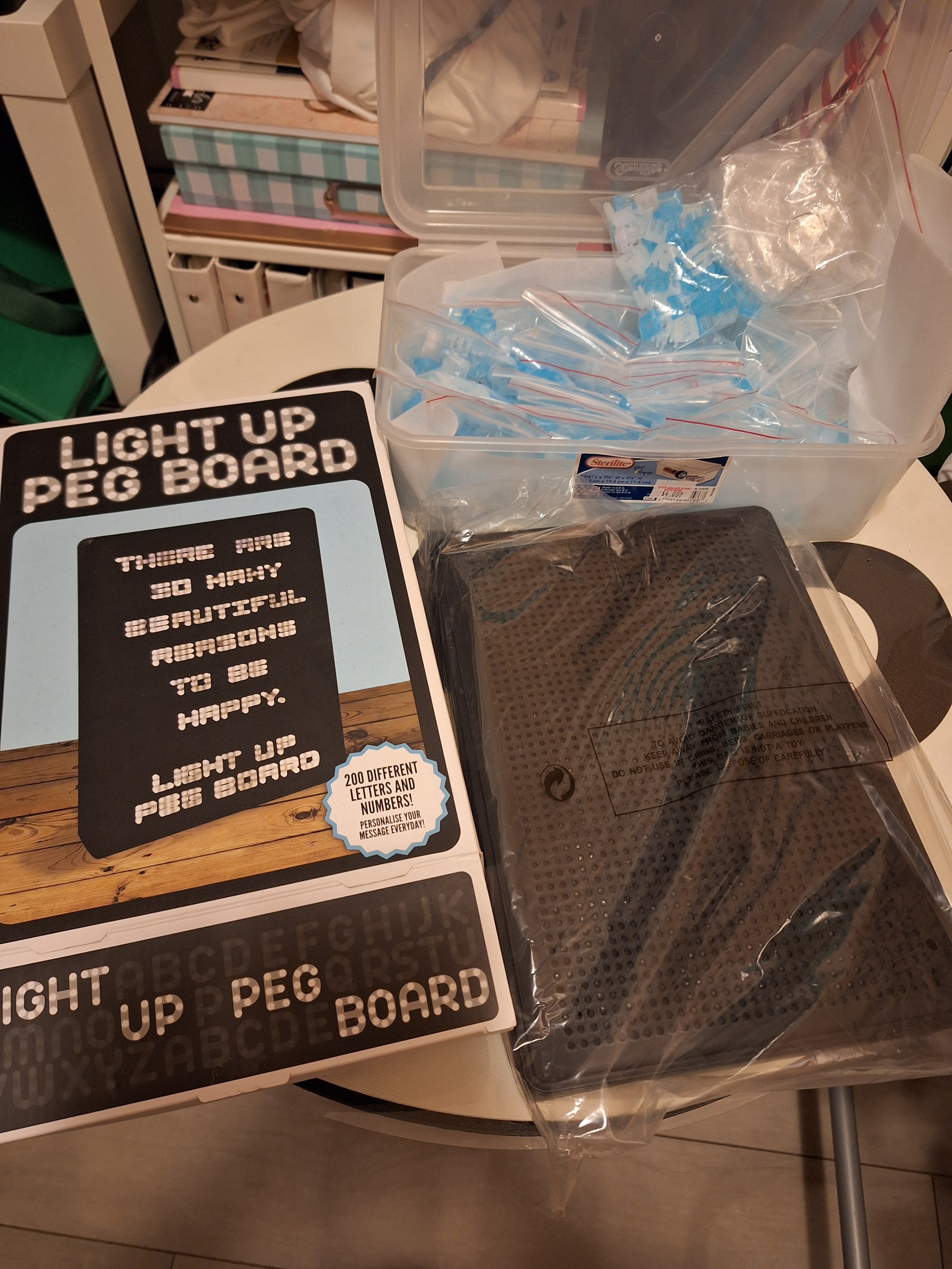 Light up pegboard