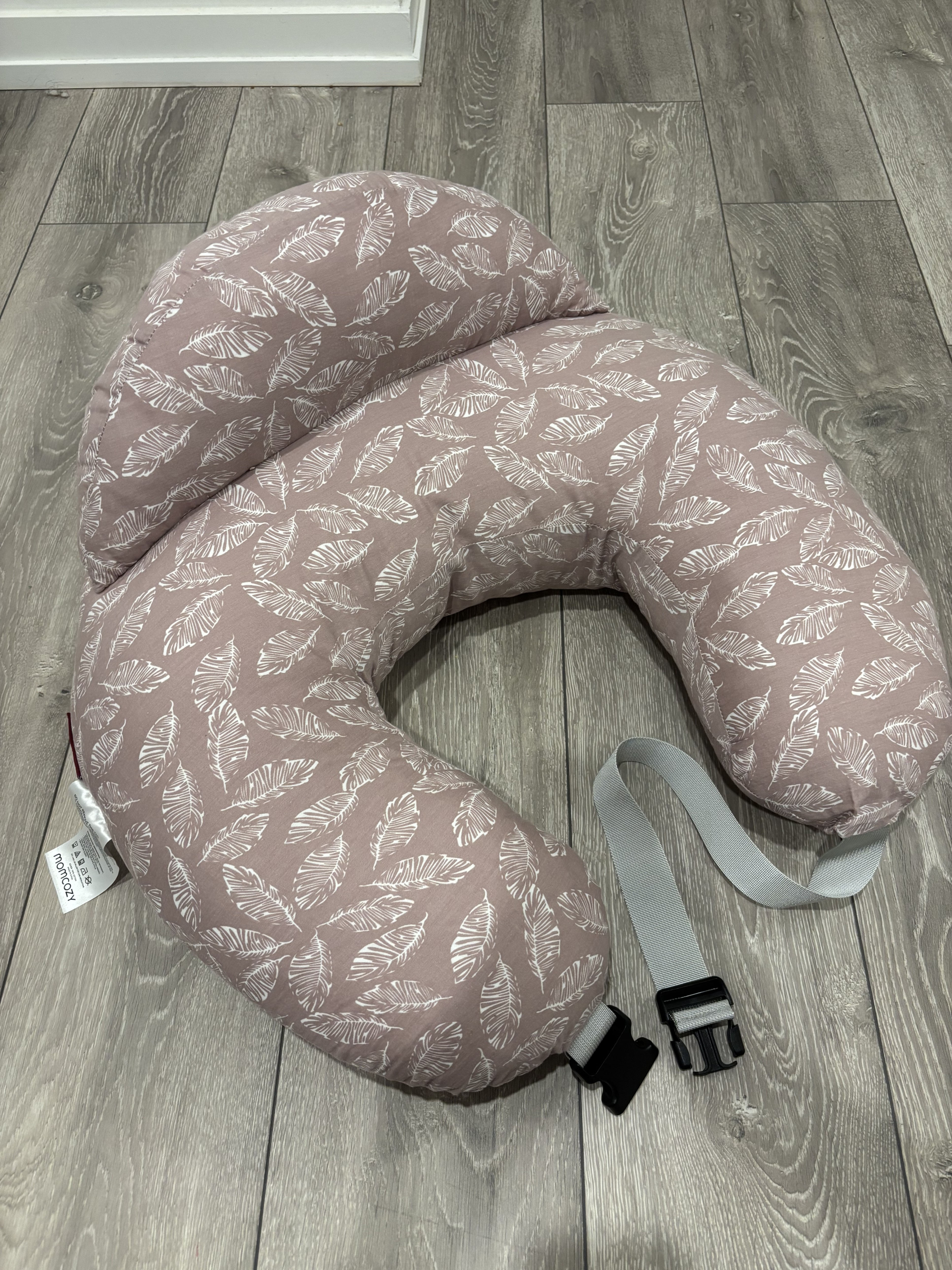 Nursing Pillow with Adjustable Waist Strap & Safety Guard