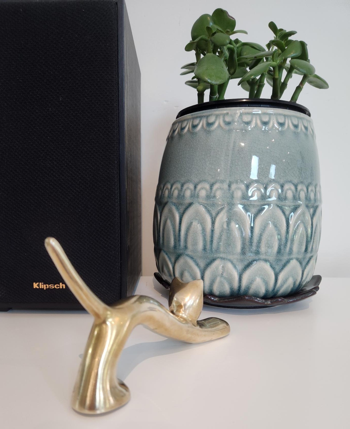 Pair of Vintage Solid Brass Cats, Stretching and Playing - photo 3