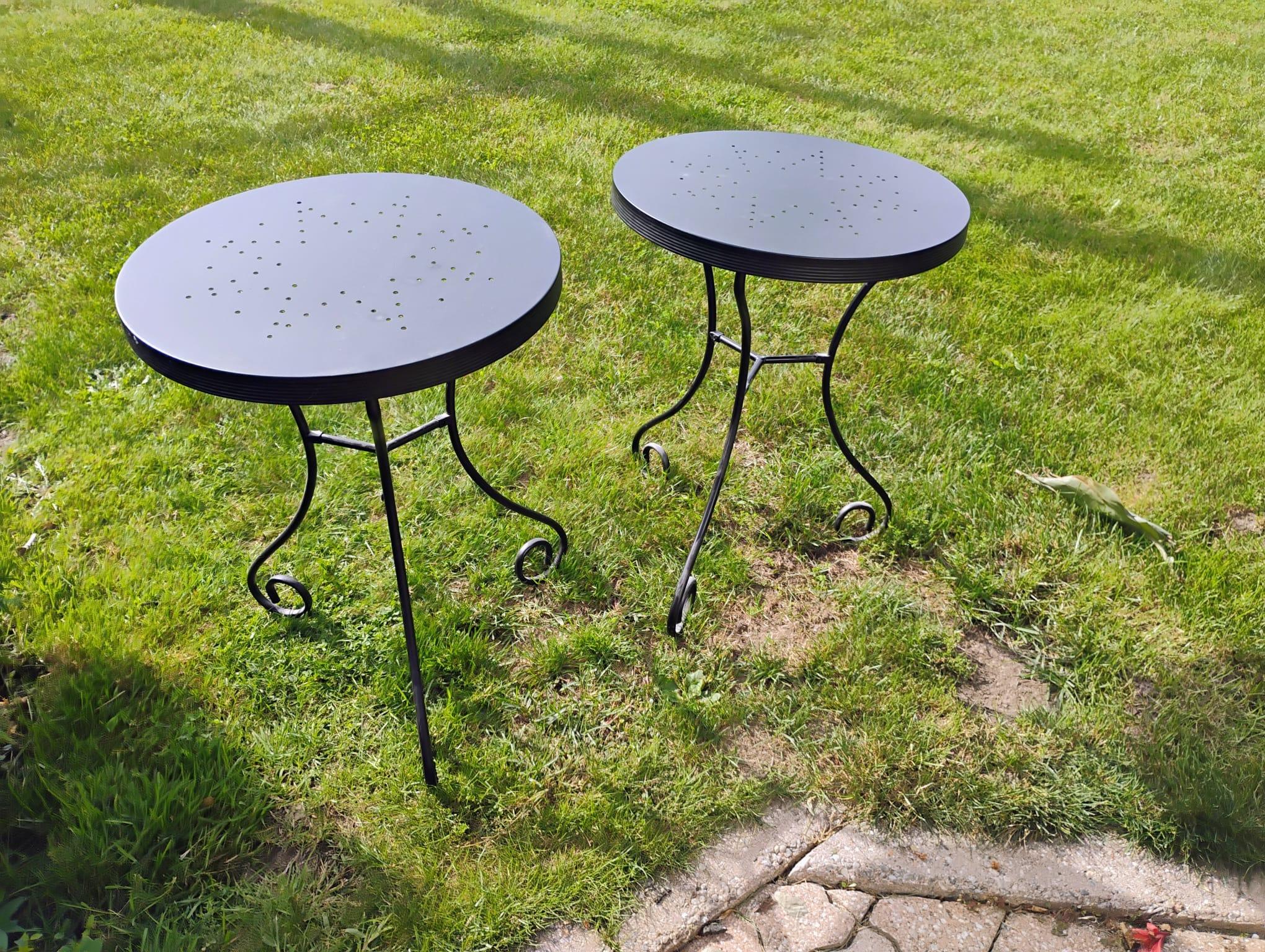 Black Steel Side Table/Stands Set of 2 - photo 2