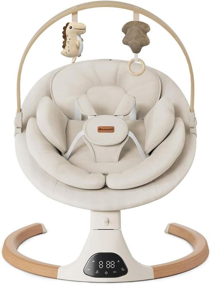 49. Monamii Baby Swing: 5 Speeds, Bluetooth - photo 5