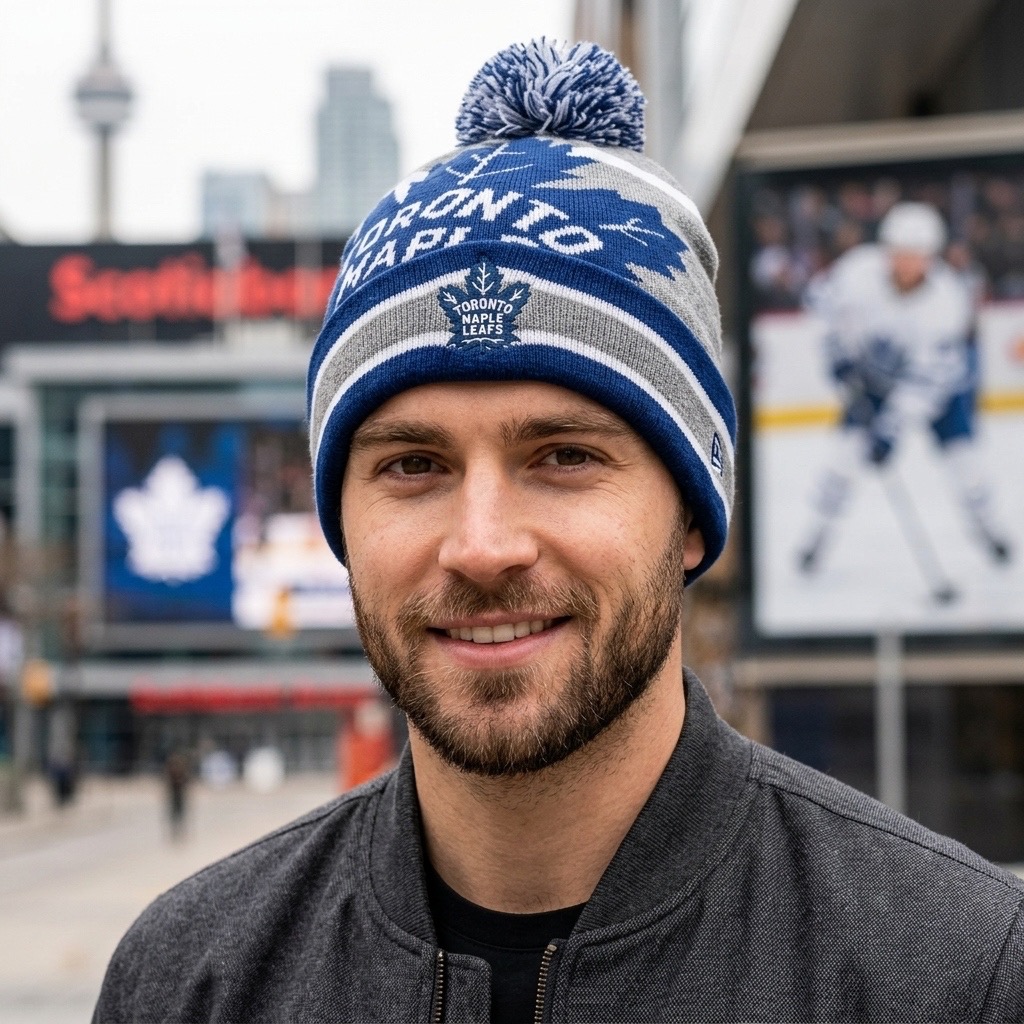 NHL OFFICIAL TORONTO MAPLE LEAFS AUTHENTIC TEAM TOQUE-NEW!