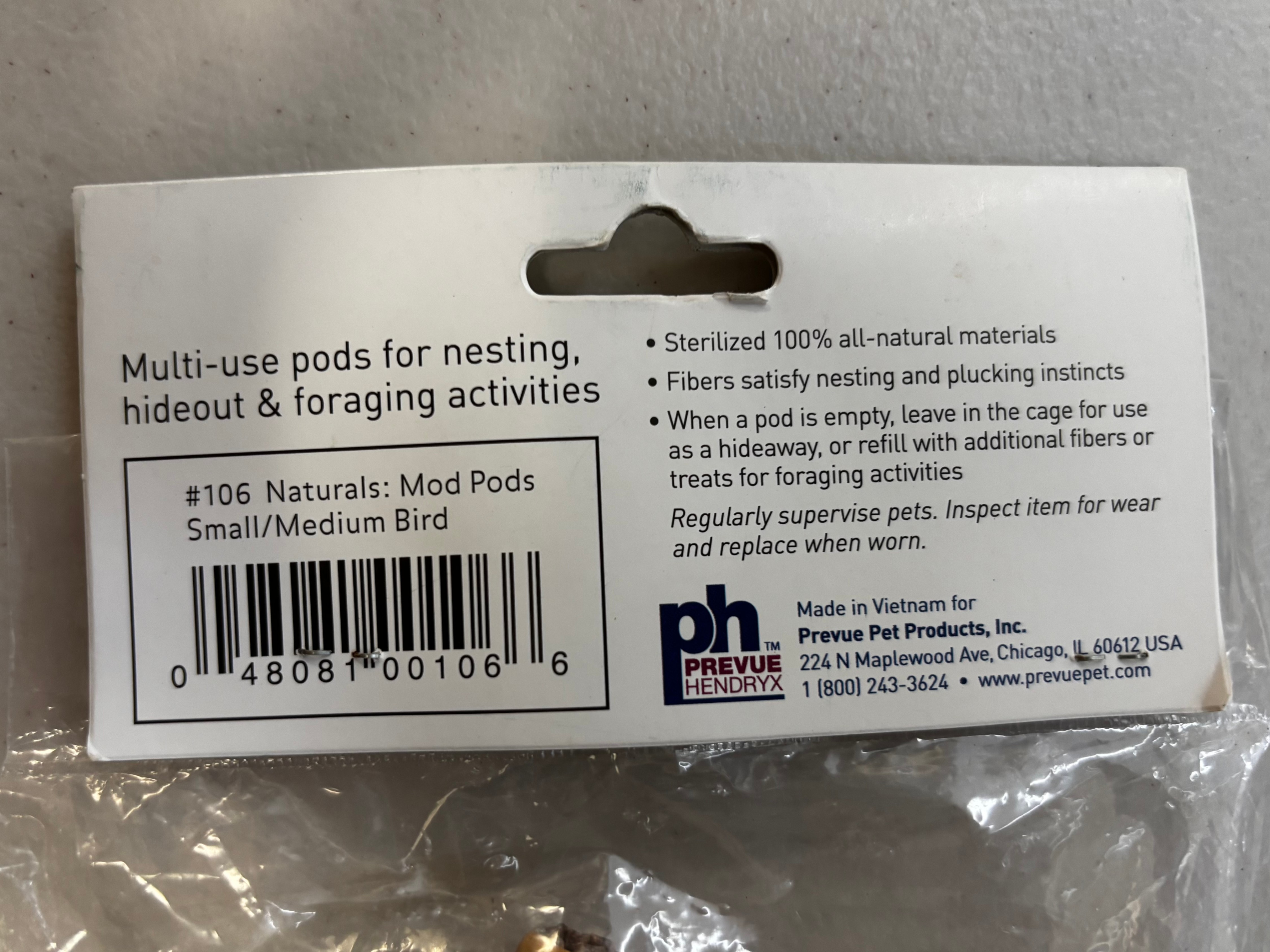 Prevue Hendryx Multi-use Small/Medium Bird Toy Natural Mod Pod - photo 4