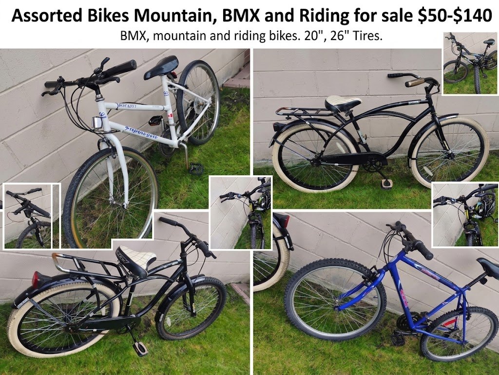 Assorted Bikes Mountain, BMX and Riding for sale $50-$140