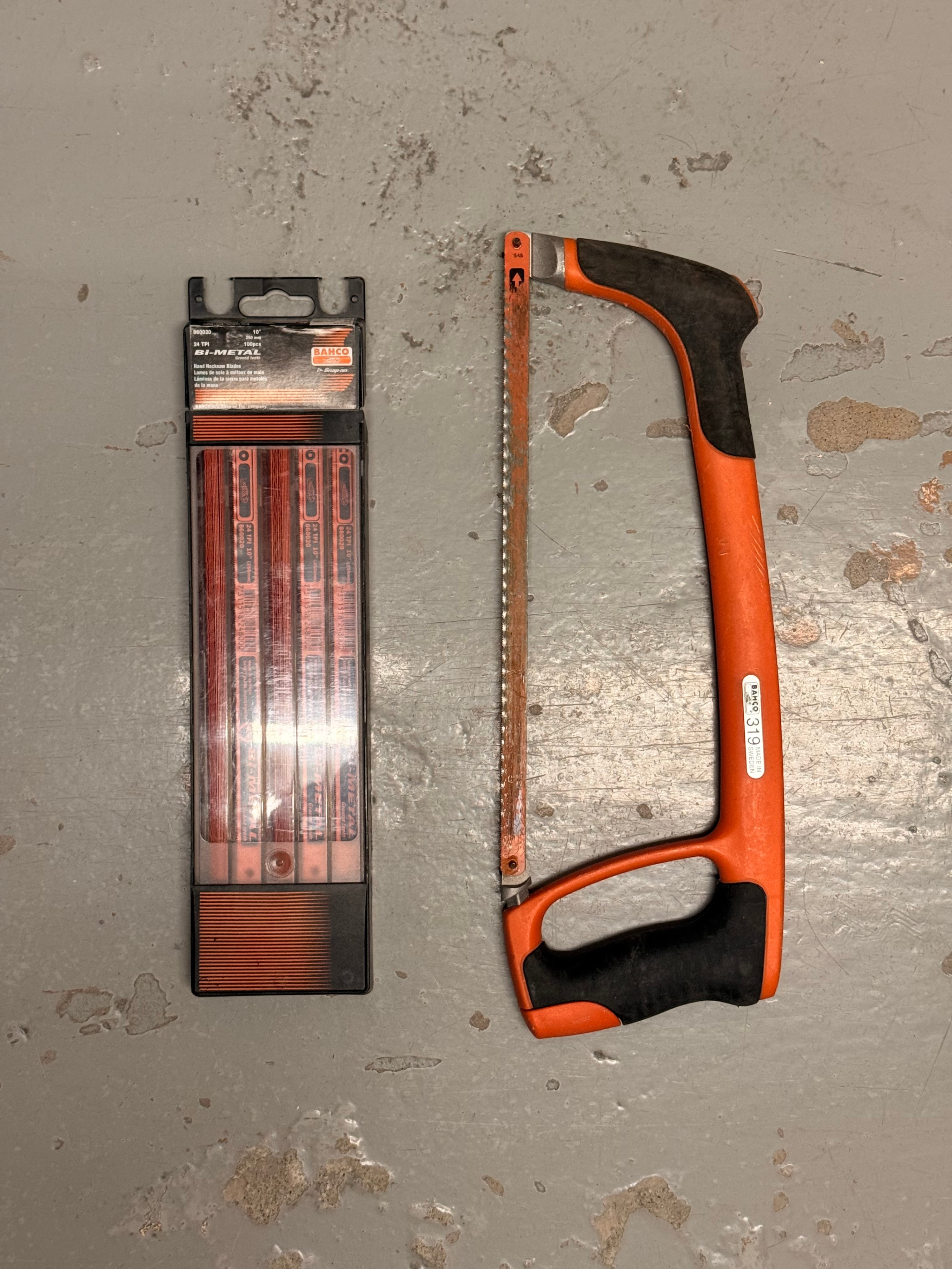 Bahco 12" Hacksaw & Bahco 10" Hacksaw Blades
