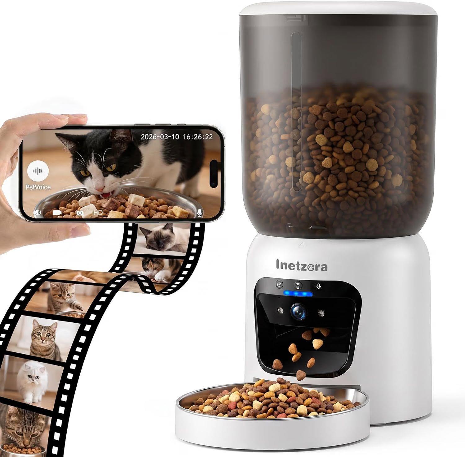 Automatic Pet Feeder with 2K Camera: 5G WiFi
