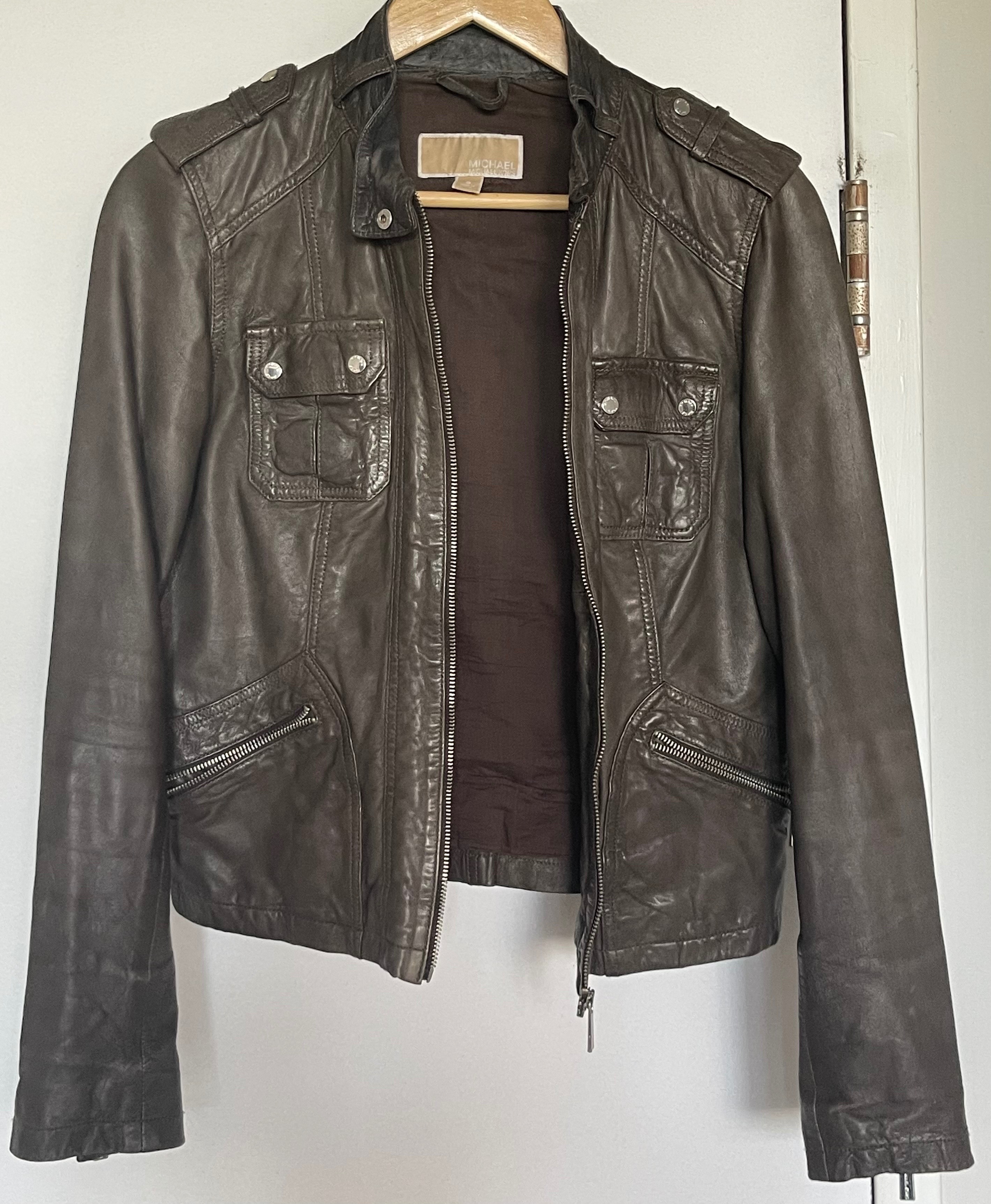 Michael Kors Real Leather Moto Jacket (Small) - photo 2
