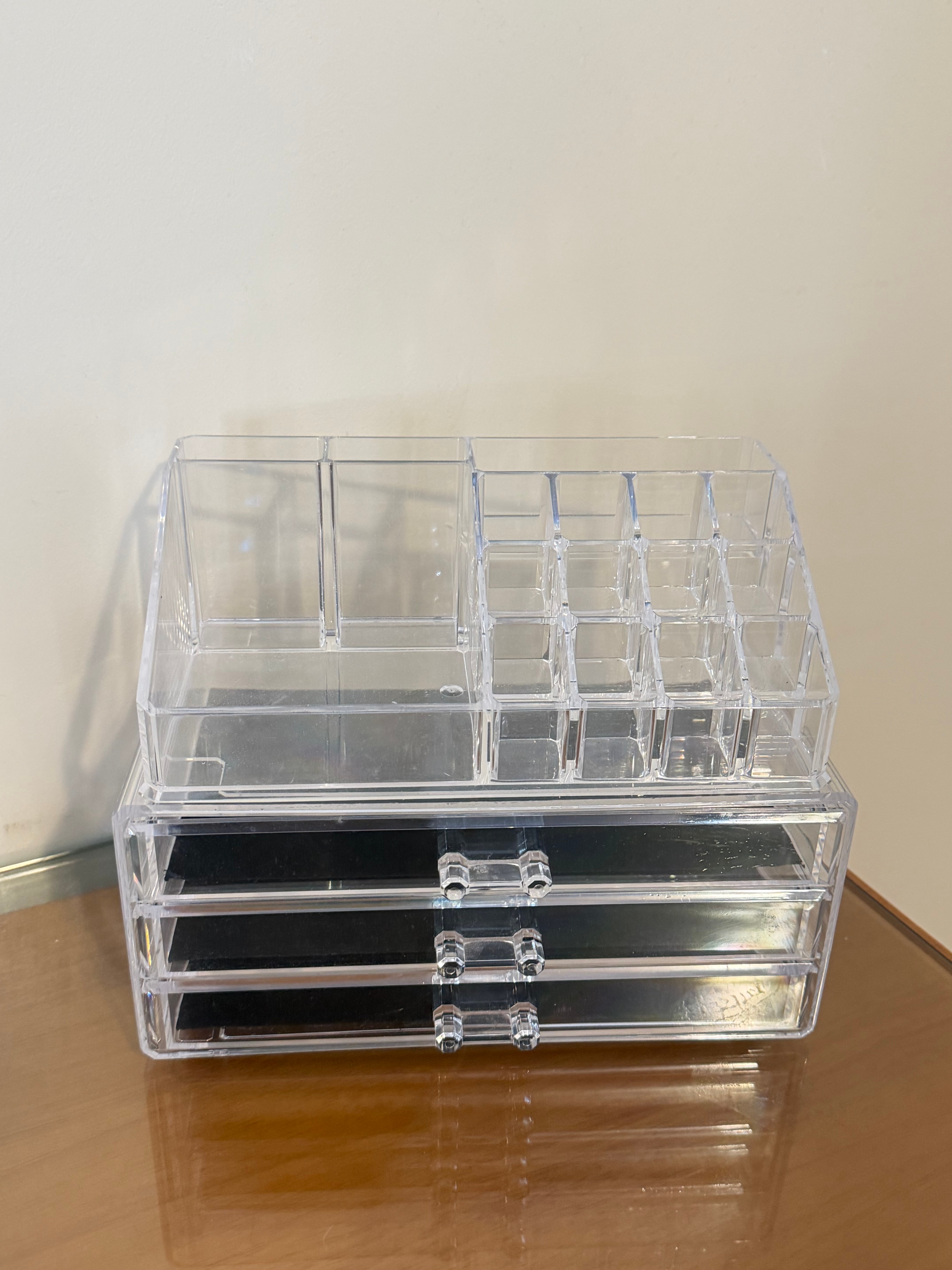Clear Acrylic Makeup Organizer with 3 Drawers - photo 2