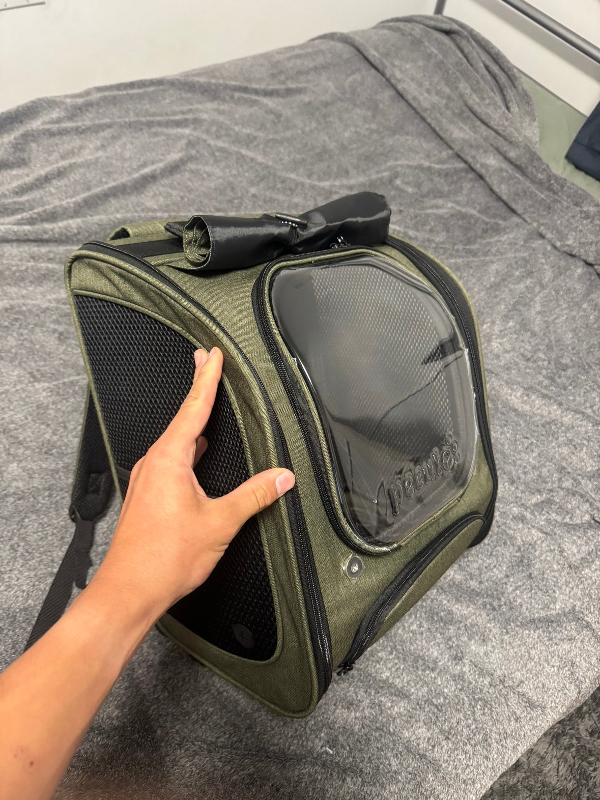 Pecute Pet Carrier Backpack - Olive Green - photo 2