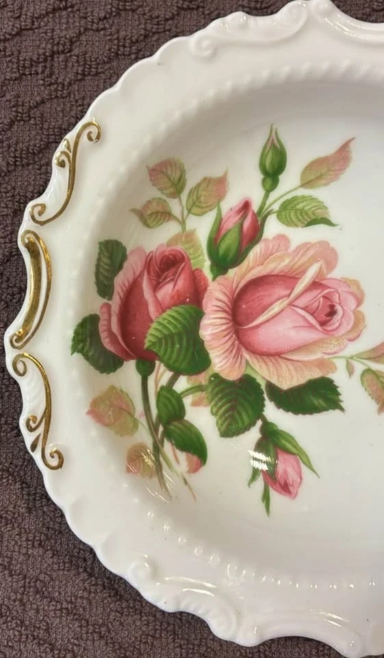 Rare Vintage Royal Albert Anniversary Rose Fruit Dessert Plate - photo 2