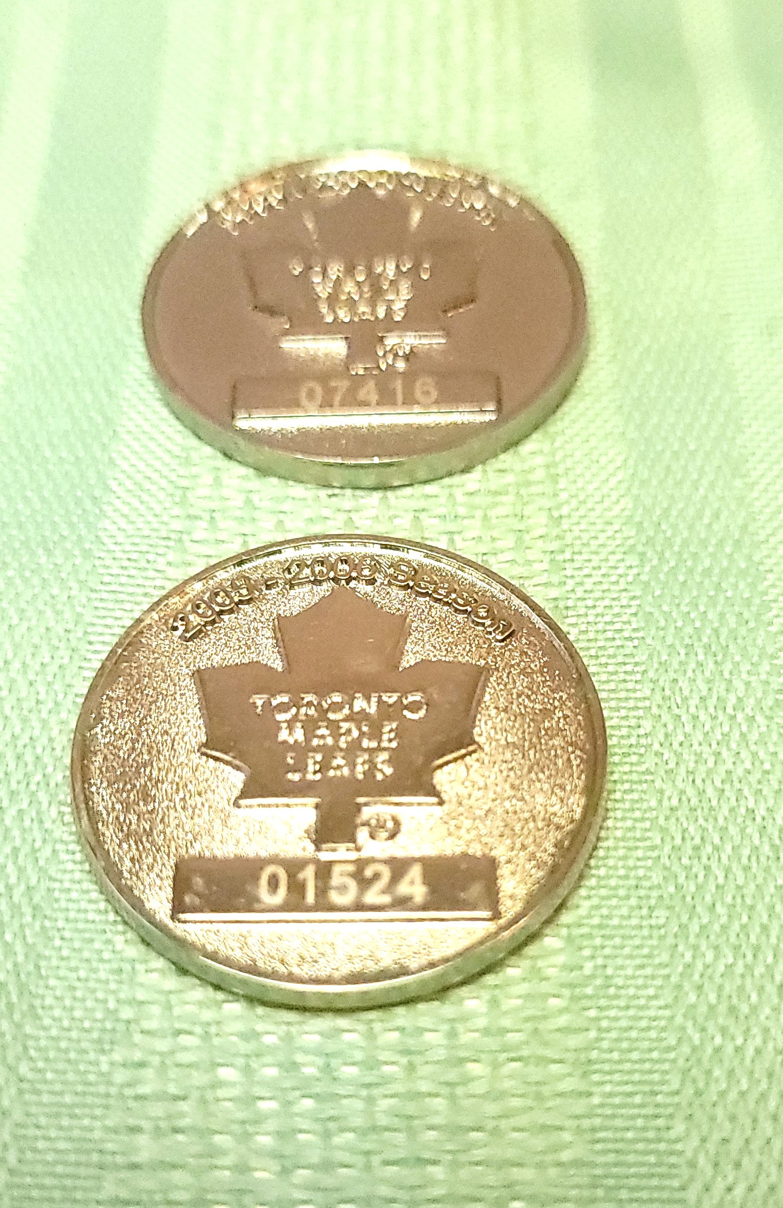 2005 Toronto Maple Leafs BMO Season Collector Coins Medallions