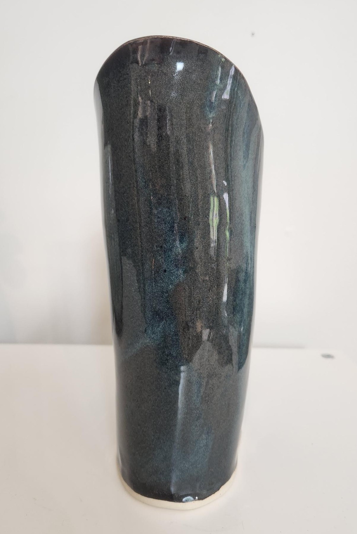 Gorgeous Handmade Rustic Pitcher w/ Deep Blues, Purples & Greens - photo 2