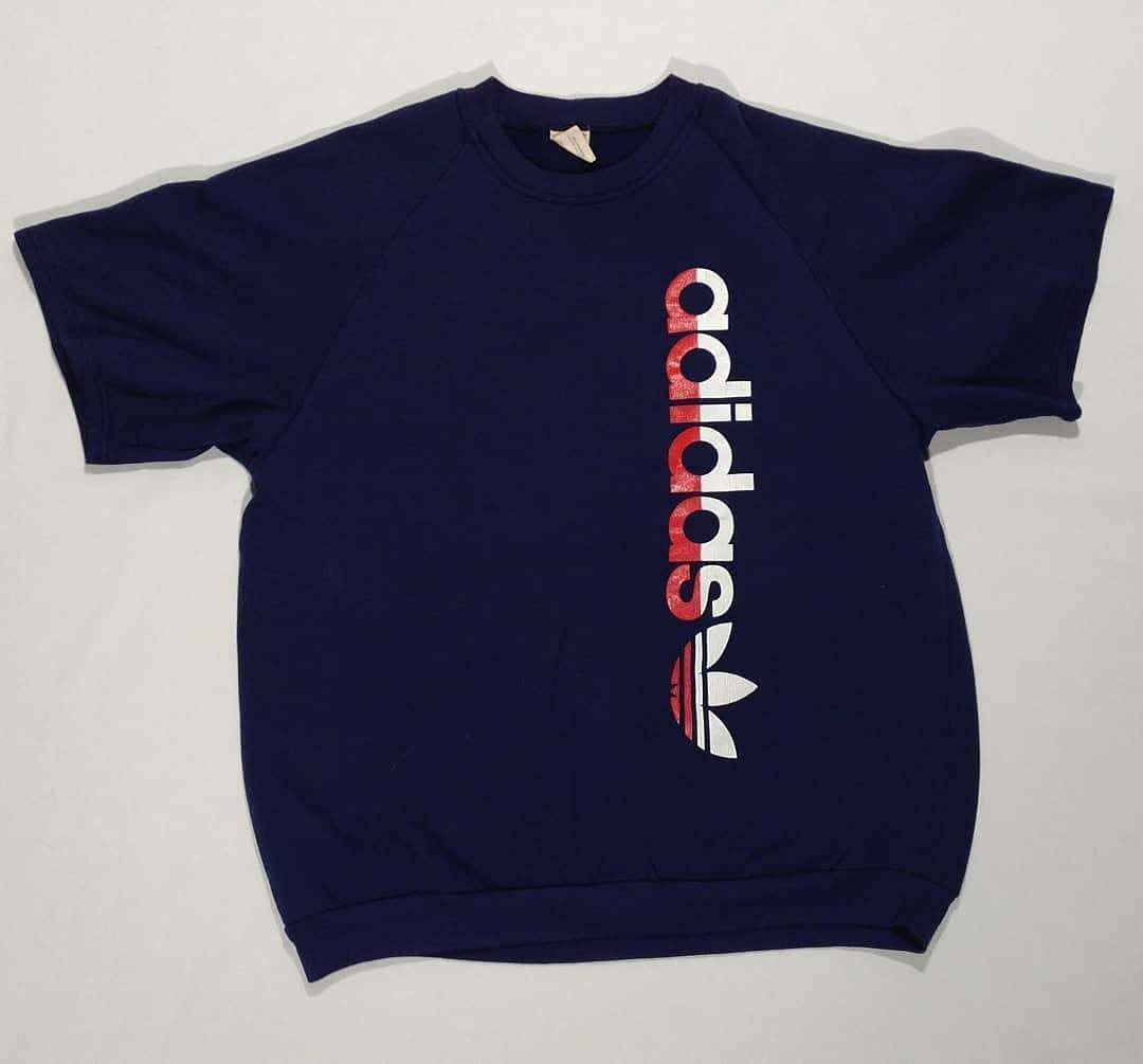 Vintage 1980s Adidas Short Sleeve Sweatshirt