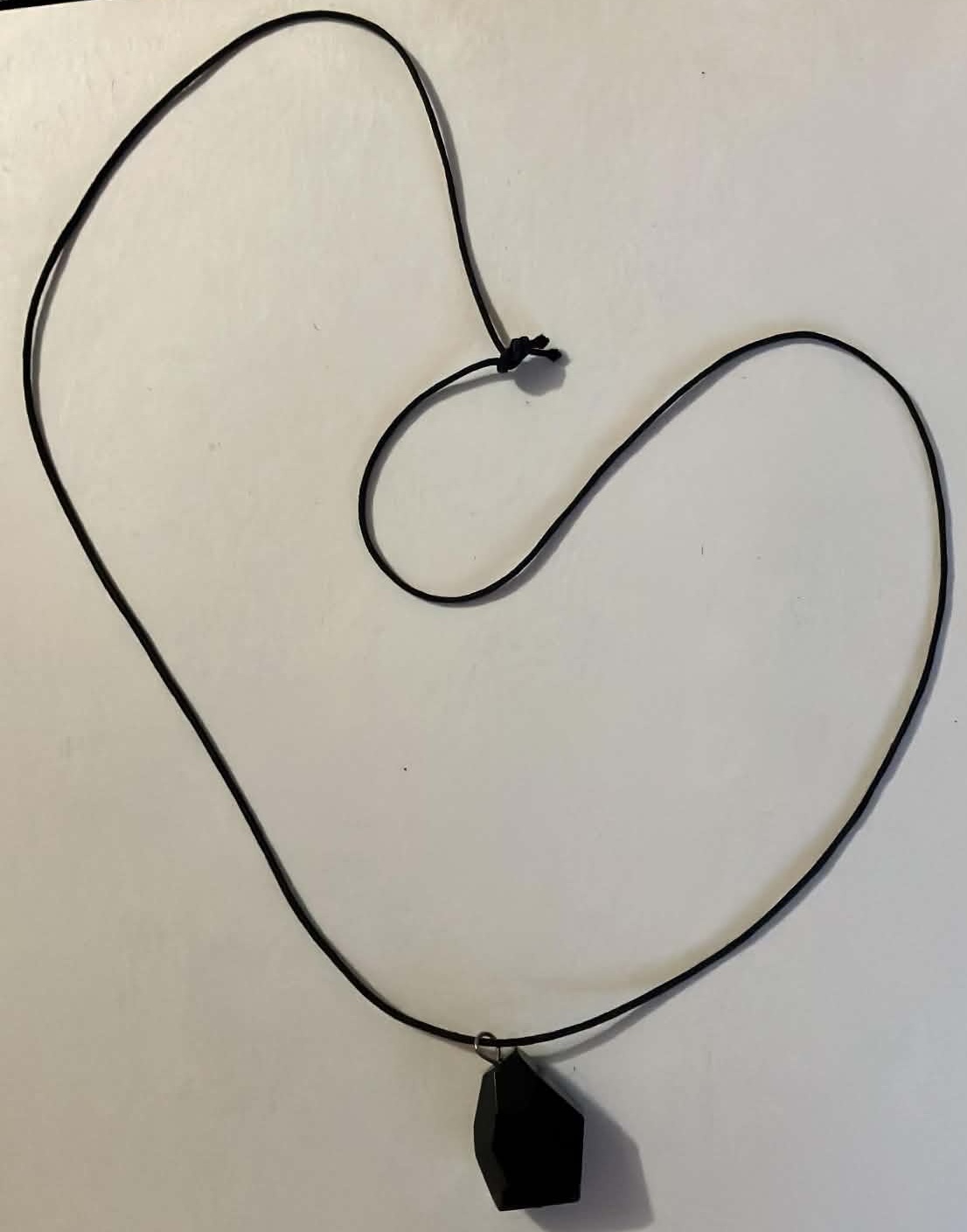 Necklace with Black Stone - 24 Inches