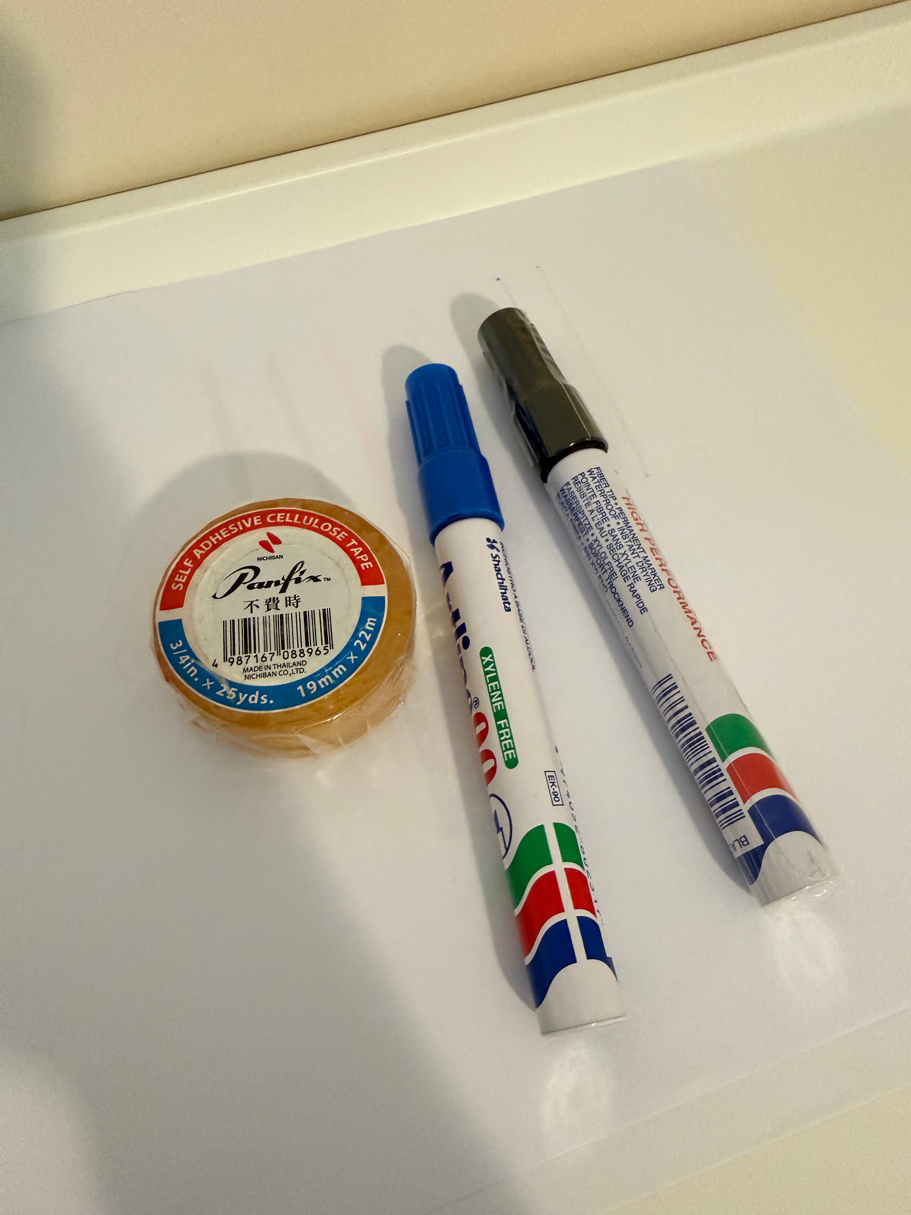 Clear Tape and Permanent Marker Set