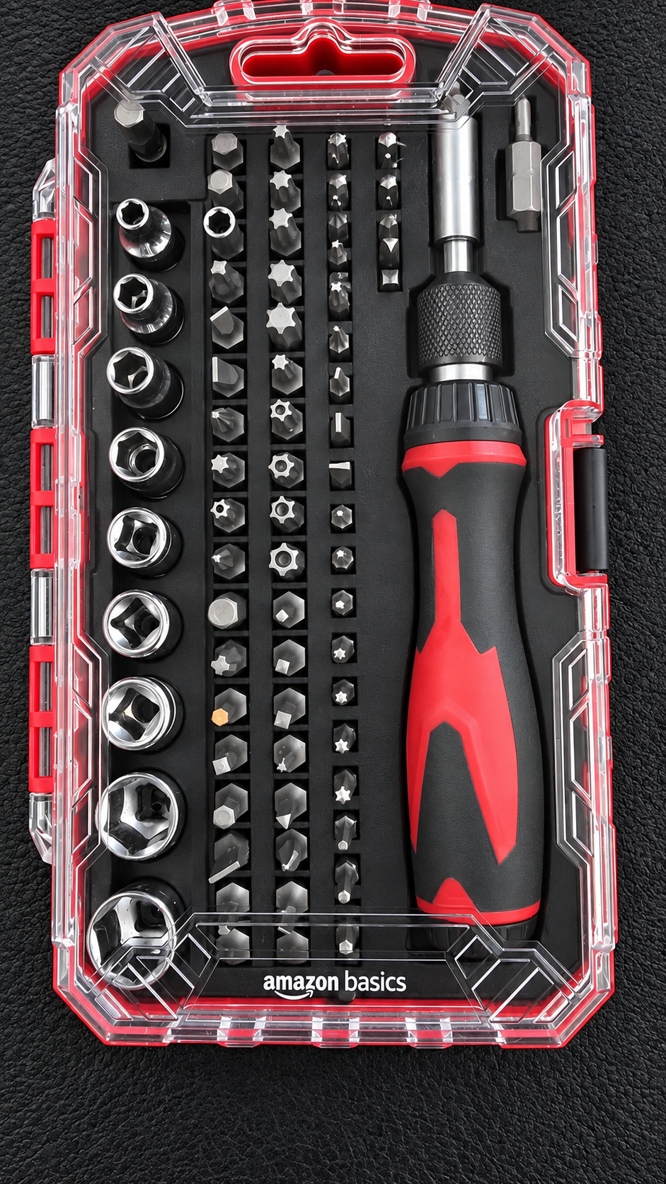 Amazon Basics 73-Piece Magnetic Ratcheting Screwdriver & Socket - photo 2