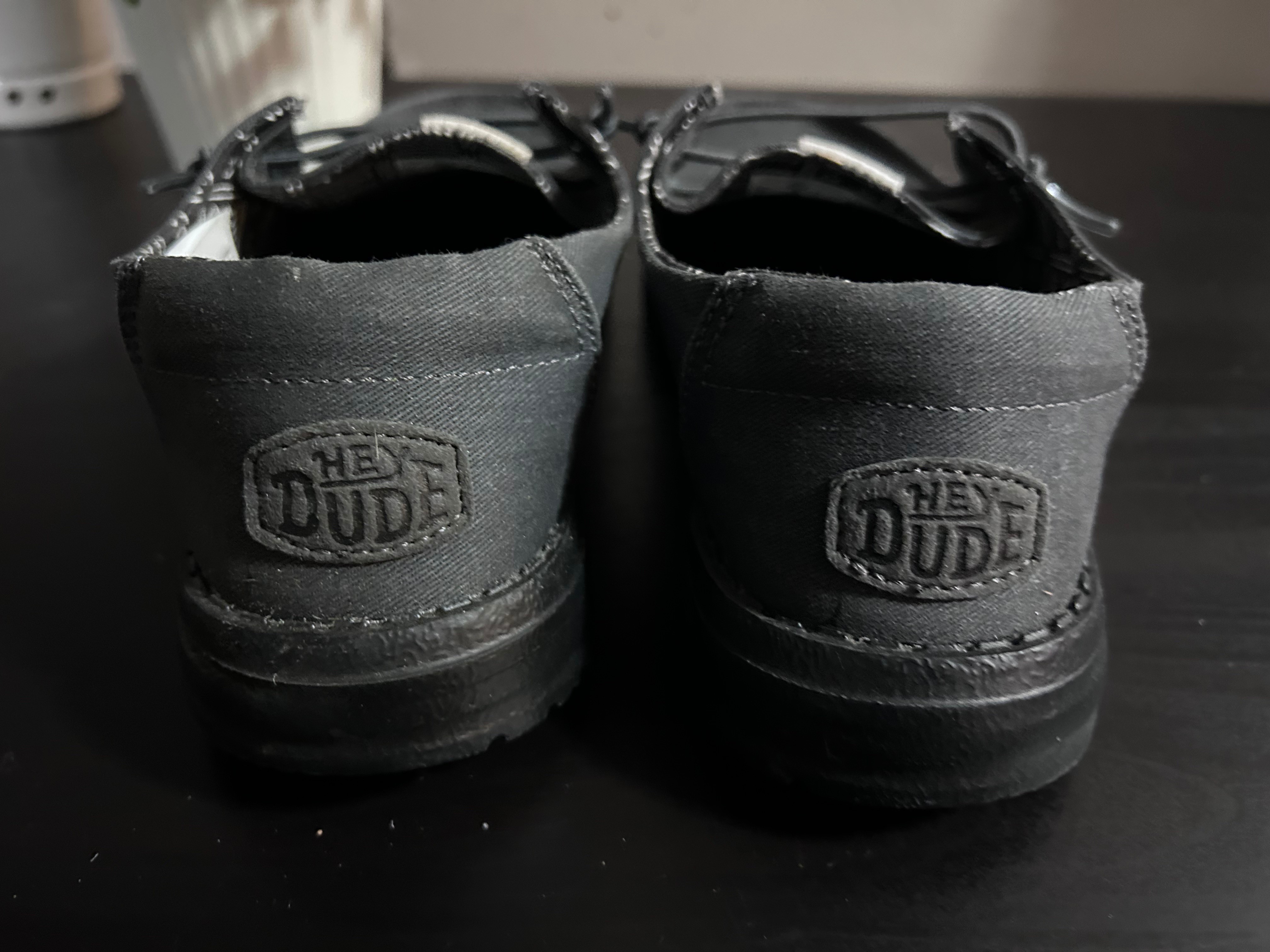 Hey Dude black canvas slip-on loafers Wally style W6 - photo 3