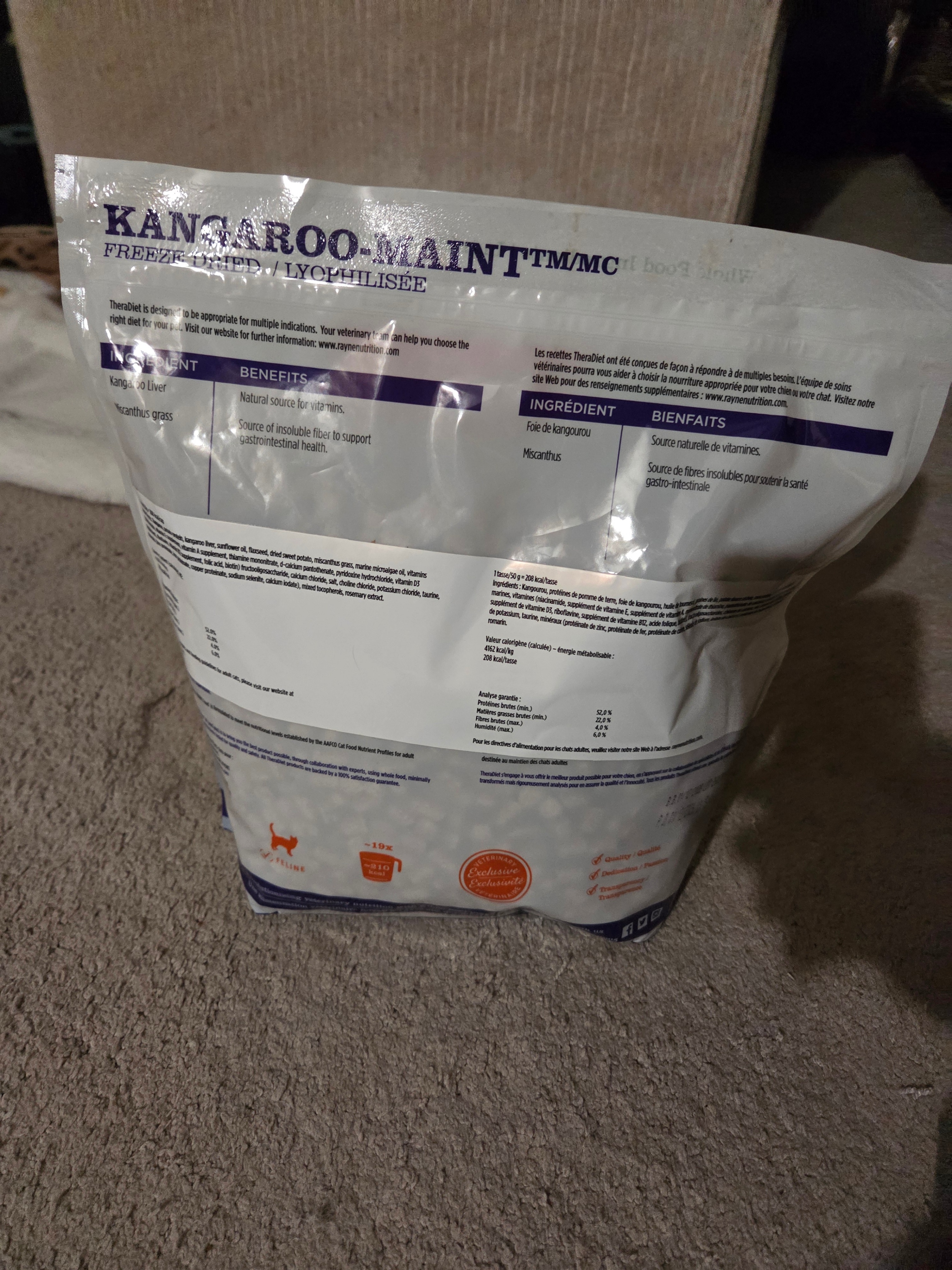 New Rayne Rx TheraDiet Kangaroo-MAINT Freeze-Dried Cat Food - photo 2