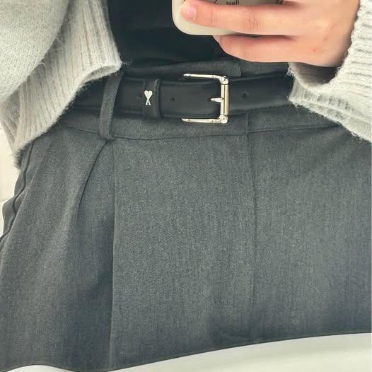 AMI Paris Black Paris Paris Belt 25 mm