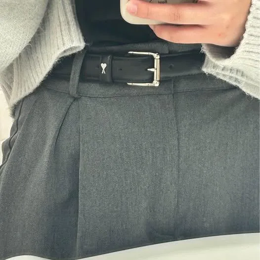 AMI Paris Black Paris Paris Belt 25 mm