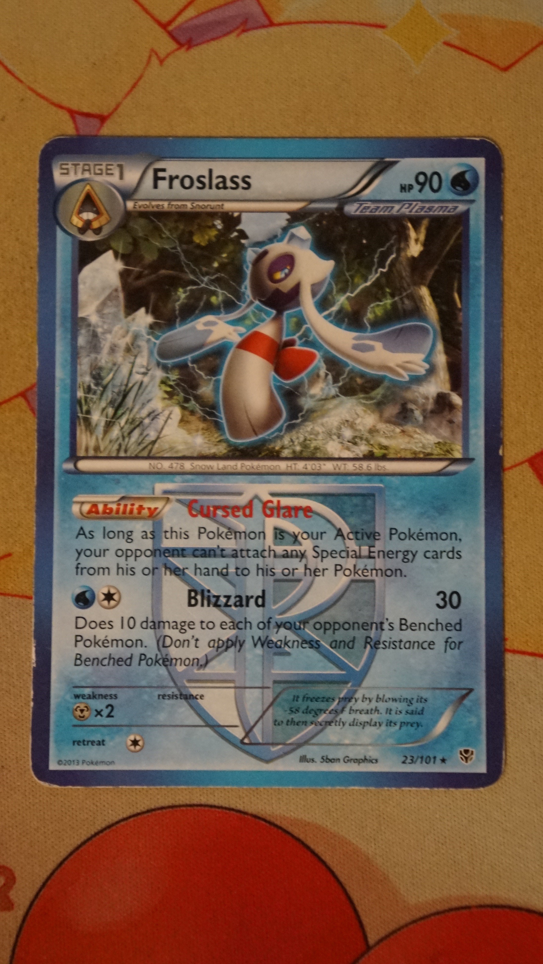 Pokemon Froslass 23/101 Plasma Blast MP - photo 3