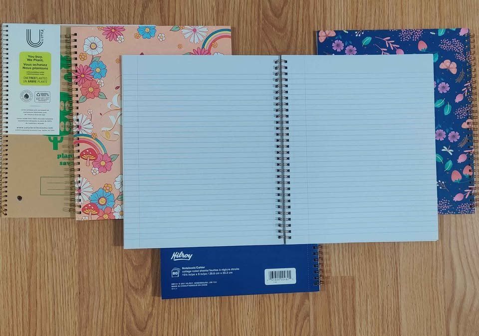 2x Assorted Spiral Notebooks 80 college ruled sheets per book - photo 2