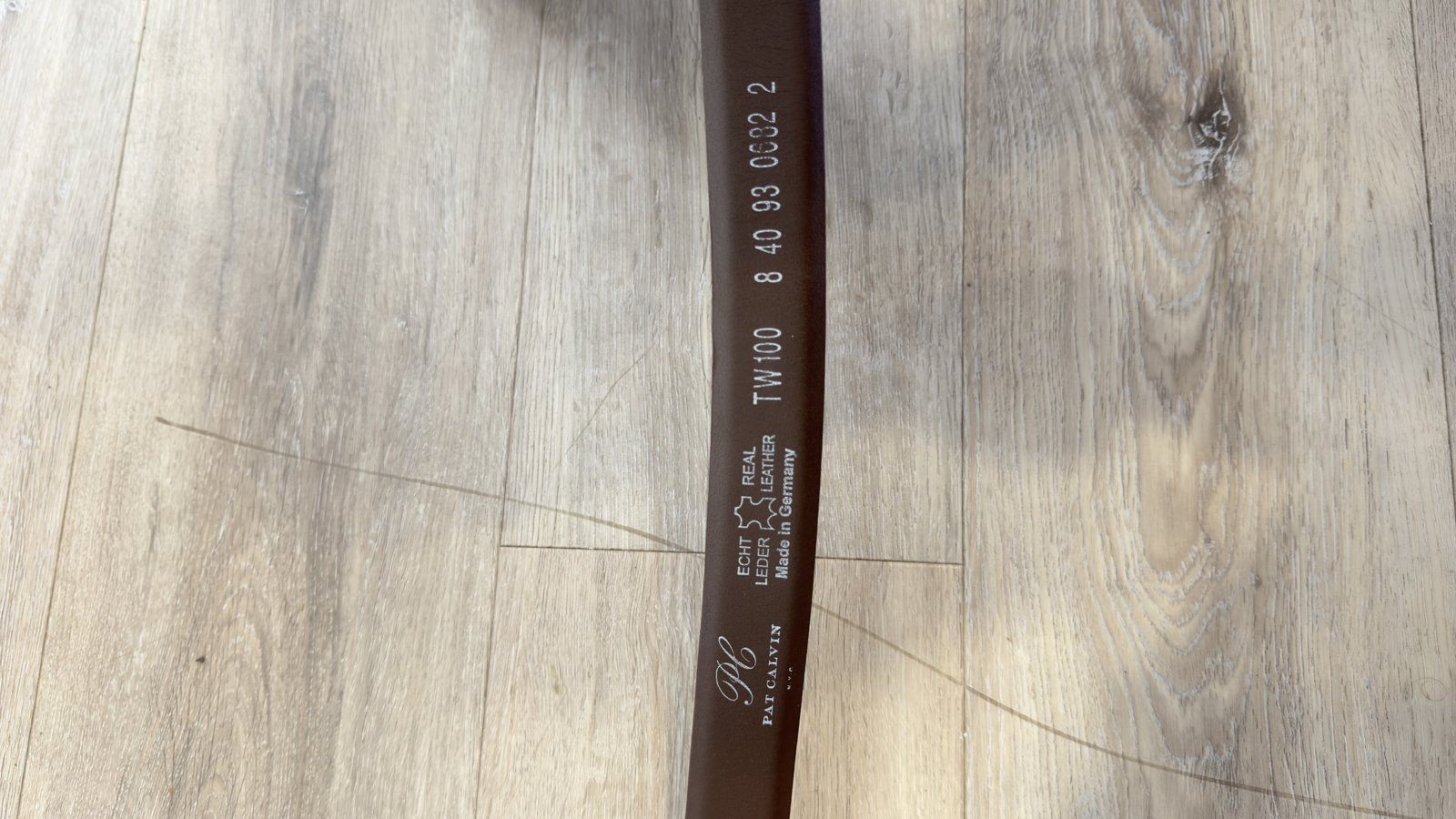 FREE Men's Leather Belt – Pat Calvin, Brown, 100 cm - photo 2