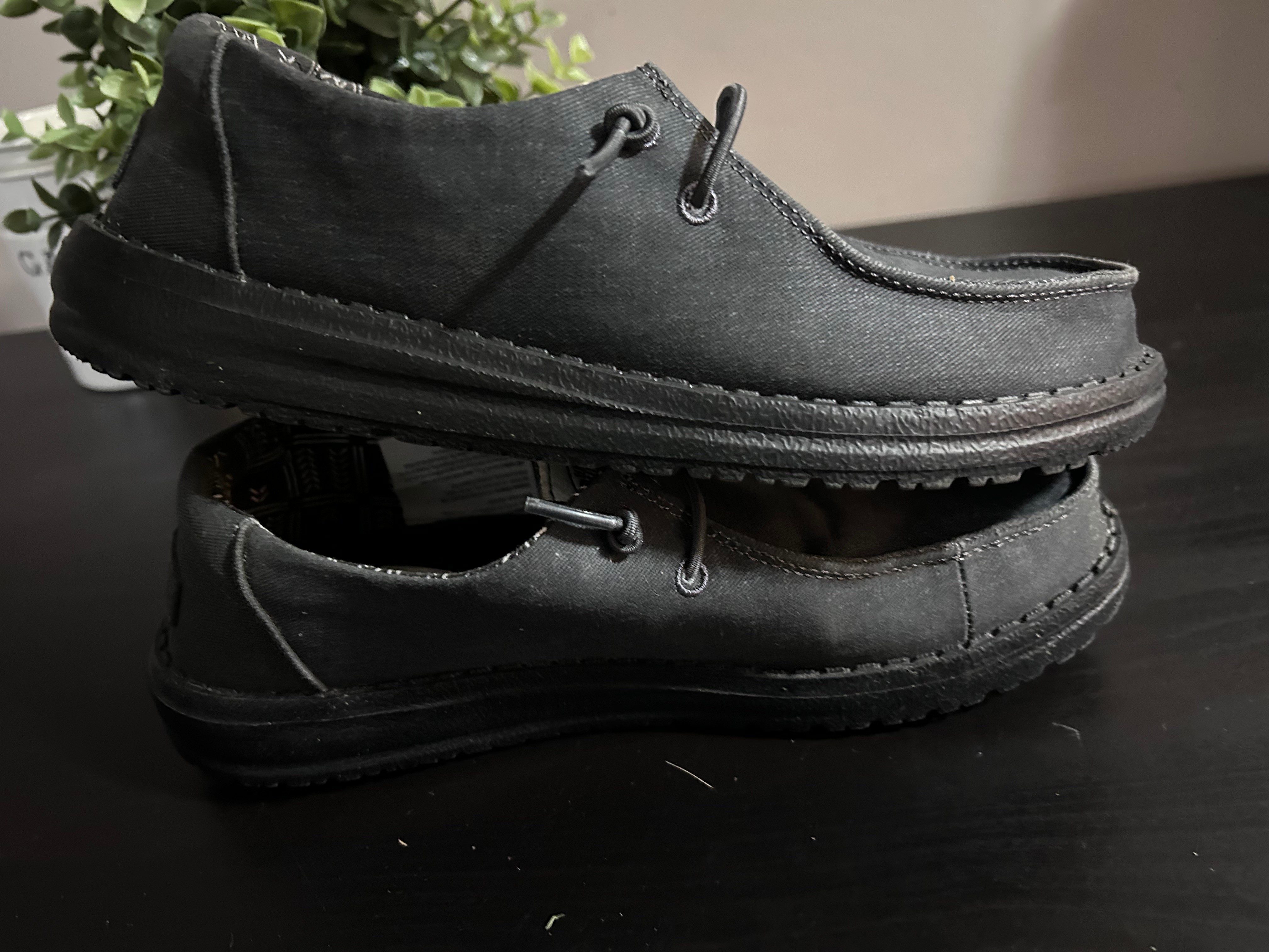 Hey Dude black canvas slip-on loafers Wally style W6 - photo 5