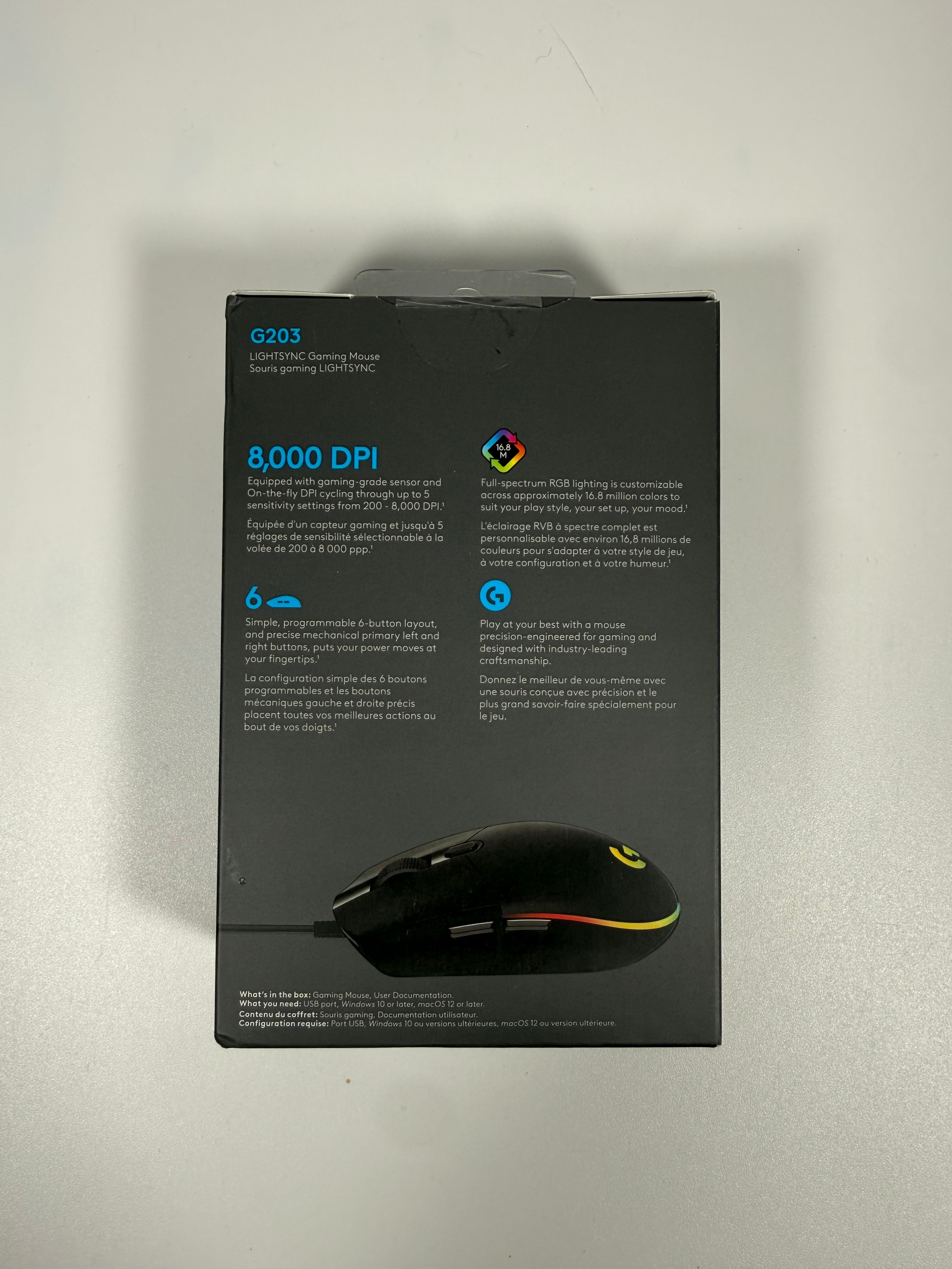 Logitech G203 LIGHTSYNC Wired Gaming Mouse, New Sealed - photo 2