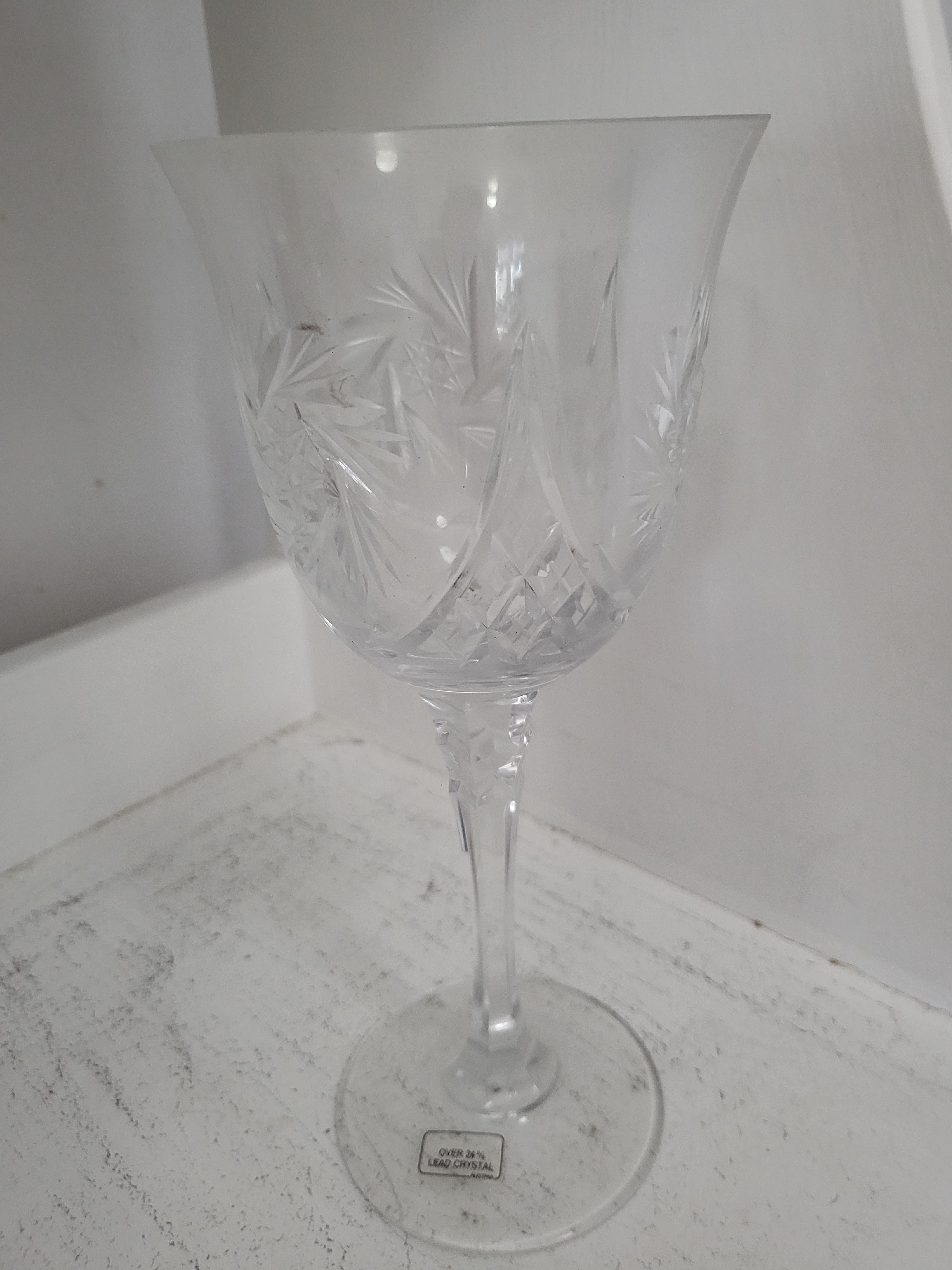 Brand new crystal wine goblets