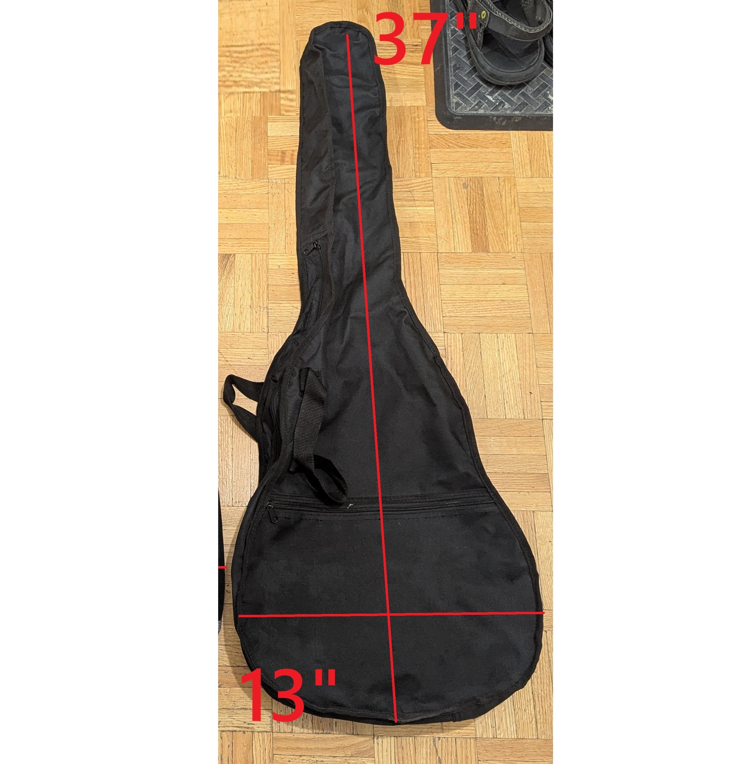 Guitar without Padded Gig Bag Soft Case Unlined Cover Backpack