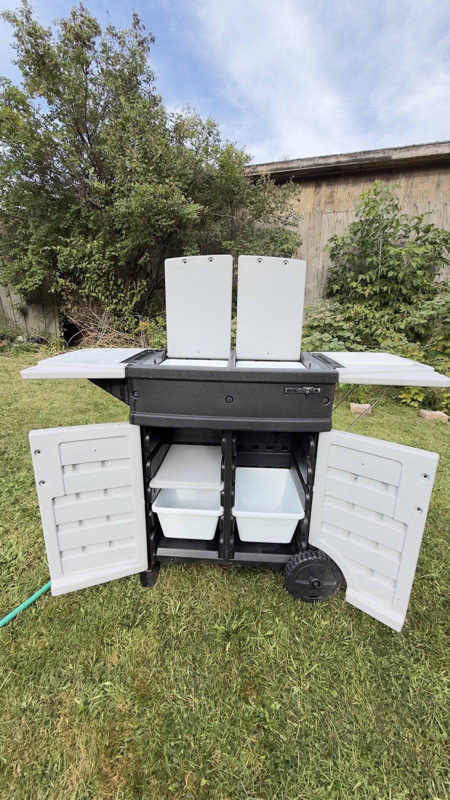 Backyard Gear Outdoor Patio Cart – Storage Cabinet on Wheels