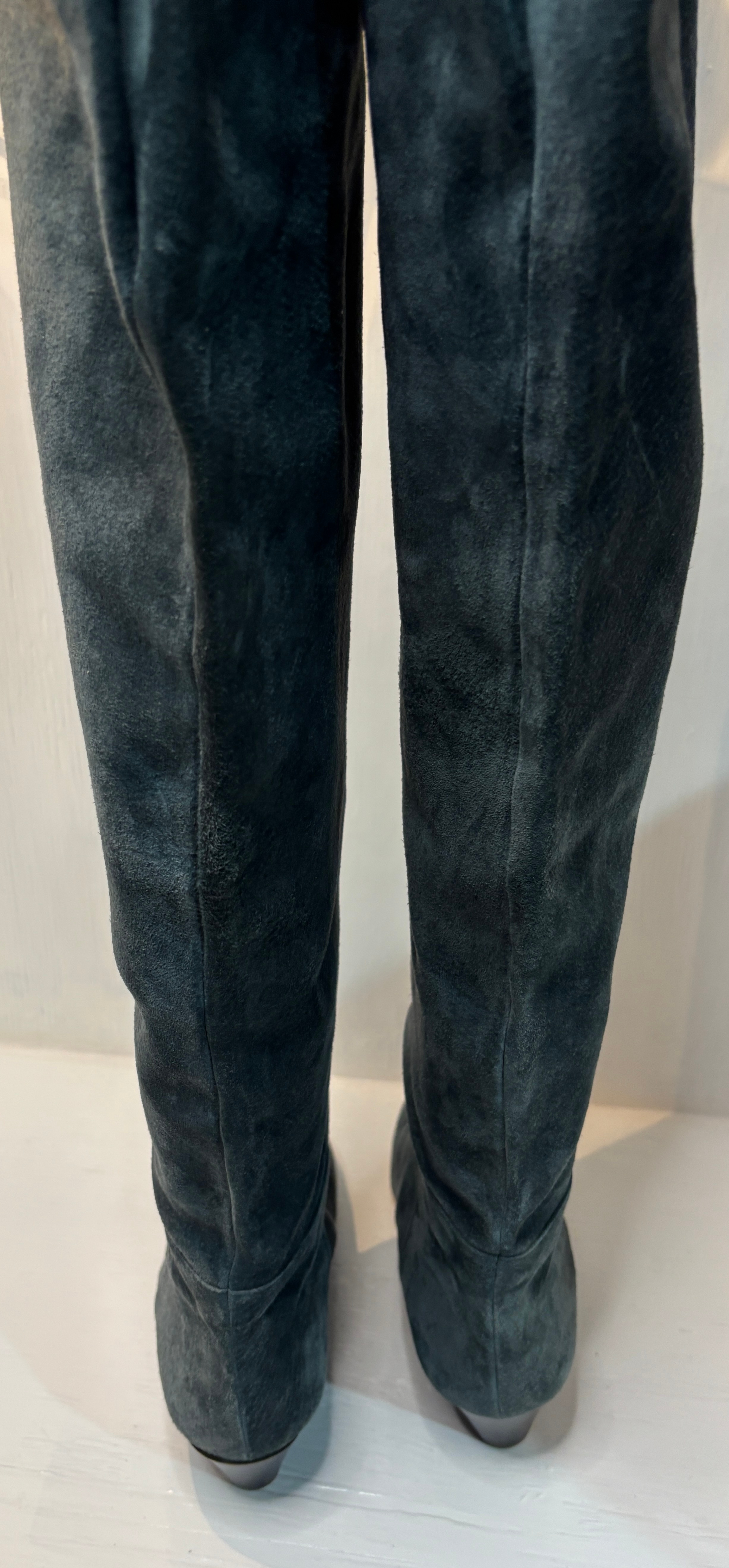 Vero Cuoio Italy Green Suede Women’s Knee High Boots 39 US8.5 - photo 4