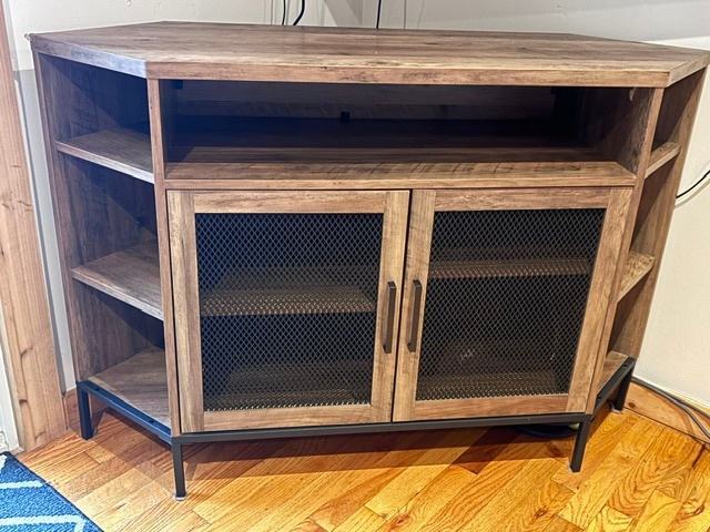 Industrial Rustic Corner TV Stand / Media Console