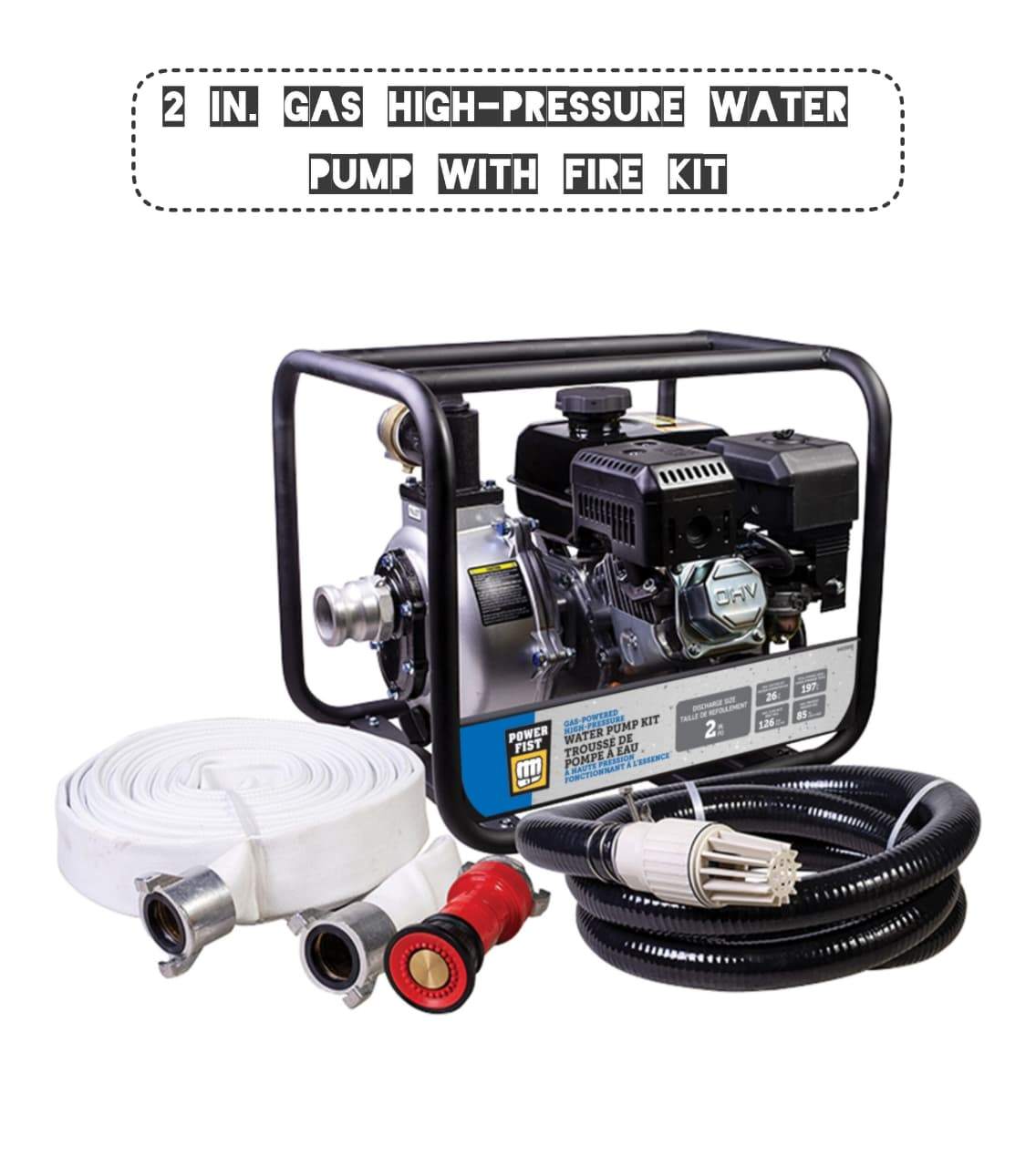 2-Inch Gas High-Pressure Water Pump with Fire Kit - photo 5