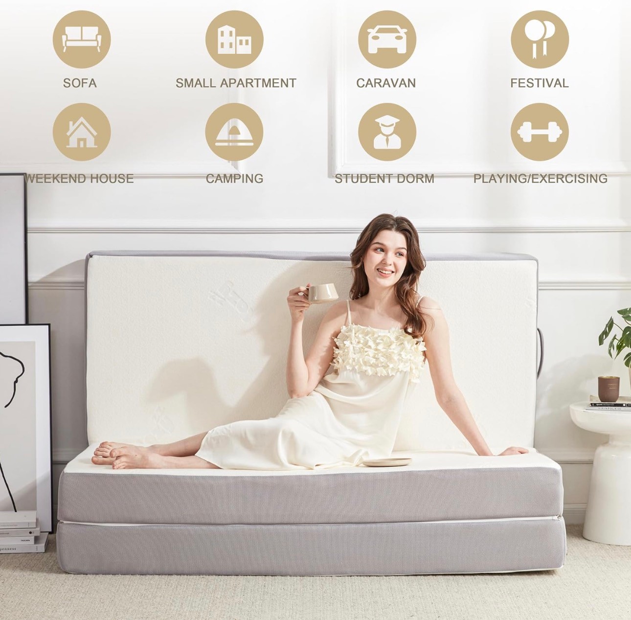 Tri-folding Mattress Memory Foam 6" Full size Breathable/Washabl - photo 4