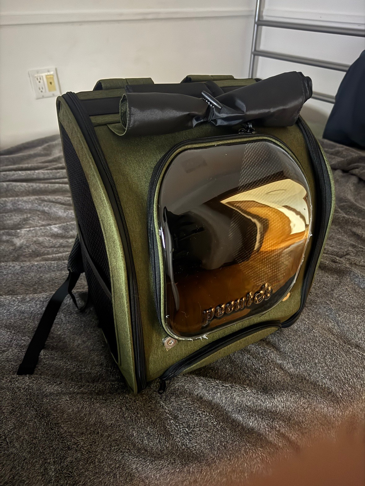 Pecute Pet Carrier Backpack - Olive Green - photo 4