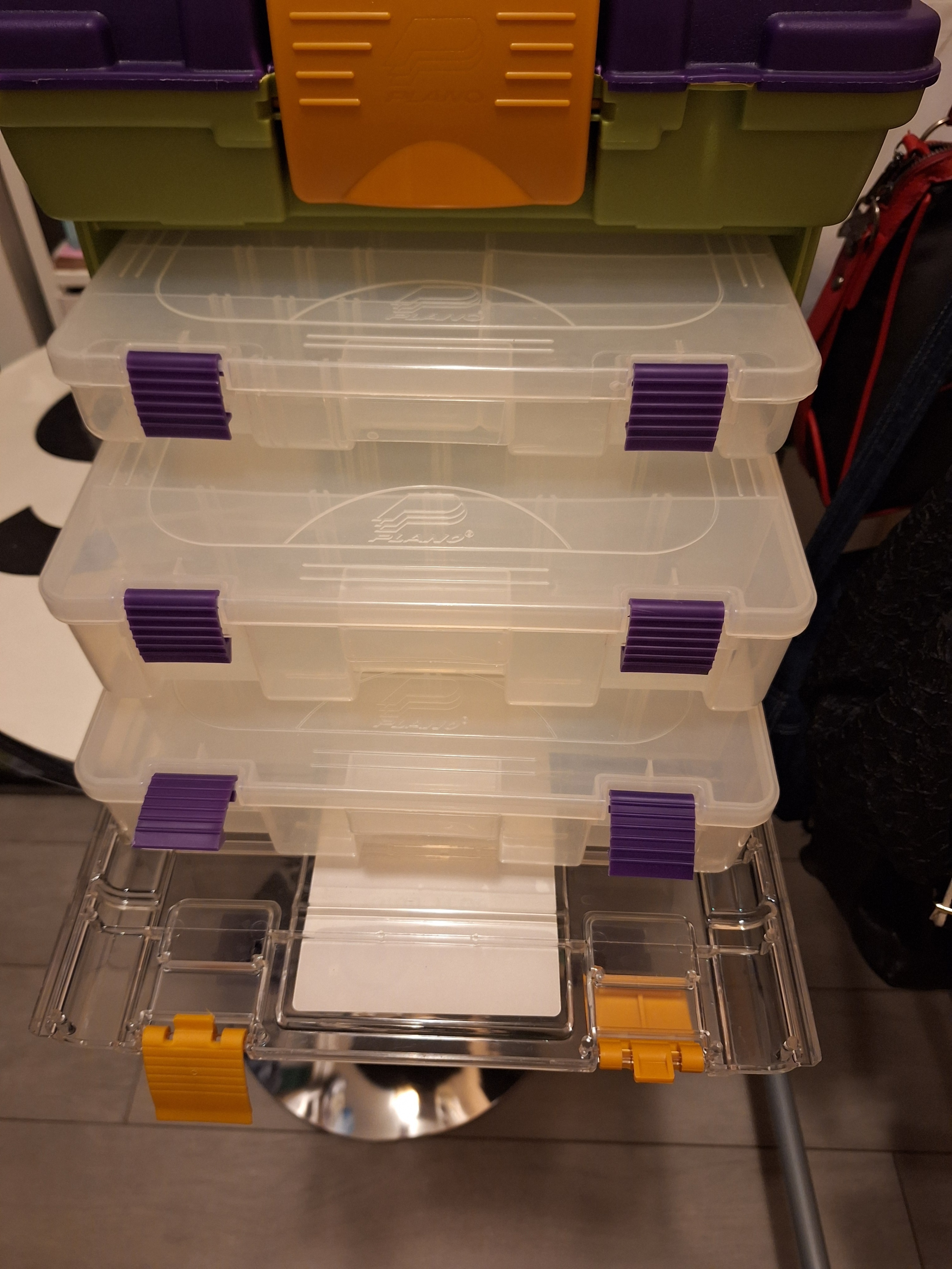 CREATIVE OPTIONS Green Purple Craft Organizer Case Large - photo 4