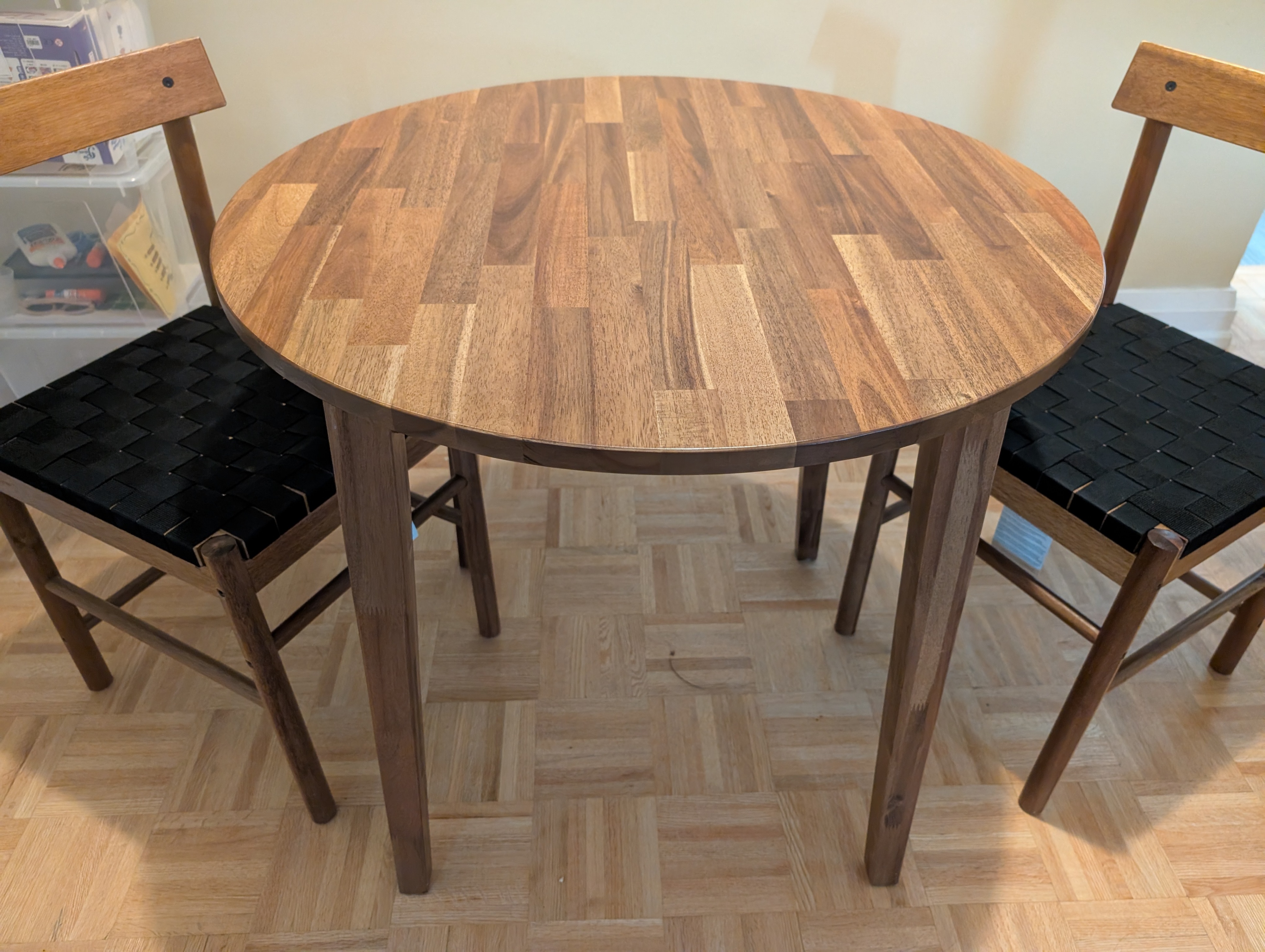IKEA NACKANÄS Acacia Dining Set - Table + 2 Chairs